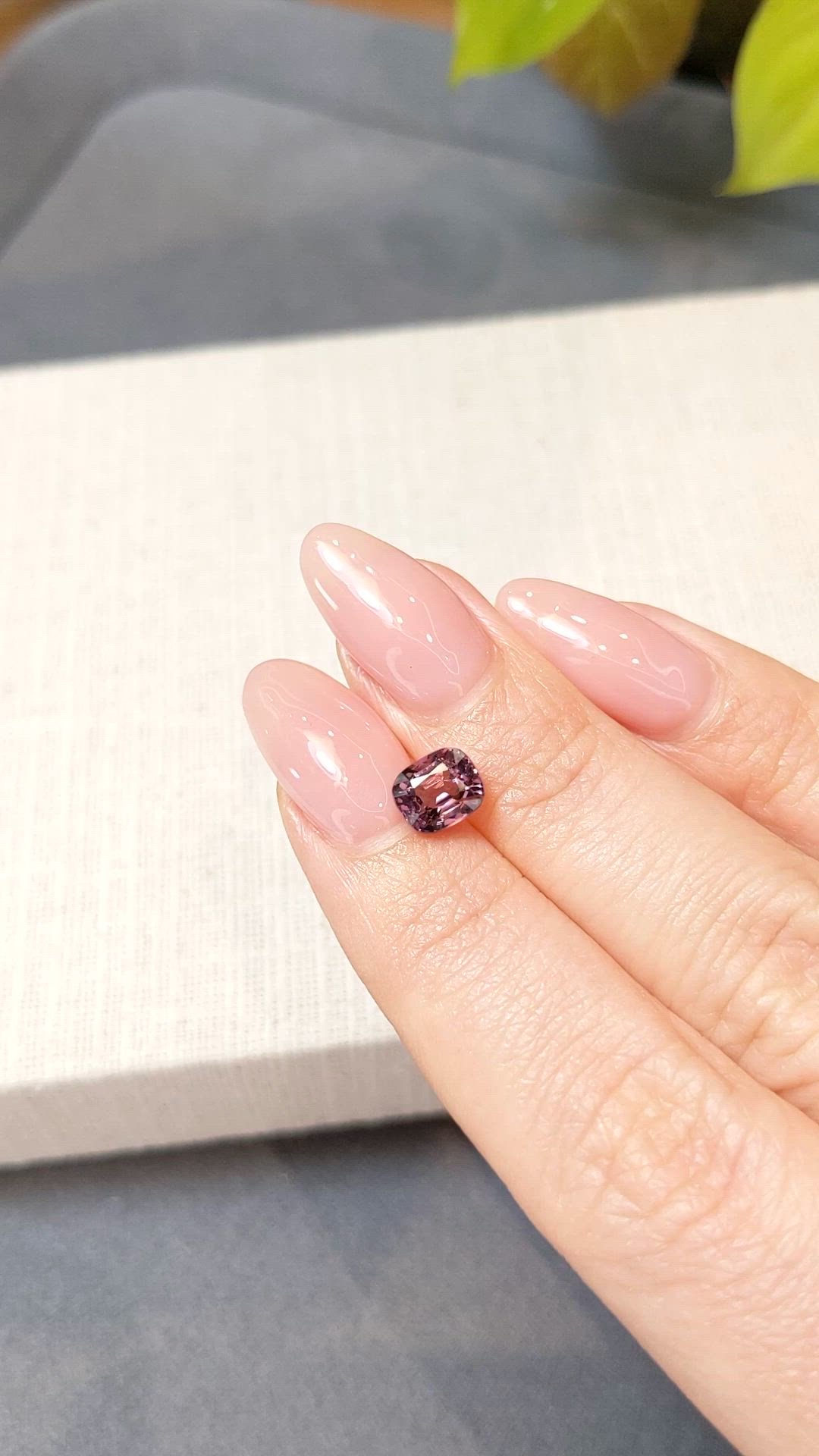 1.35 Ct. Pinkish Red Spinel from Burma (Myanmar) Size Video