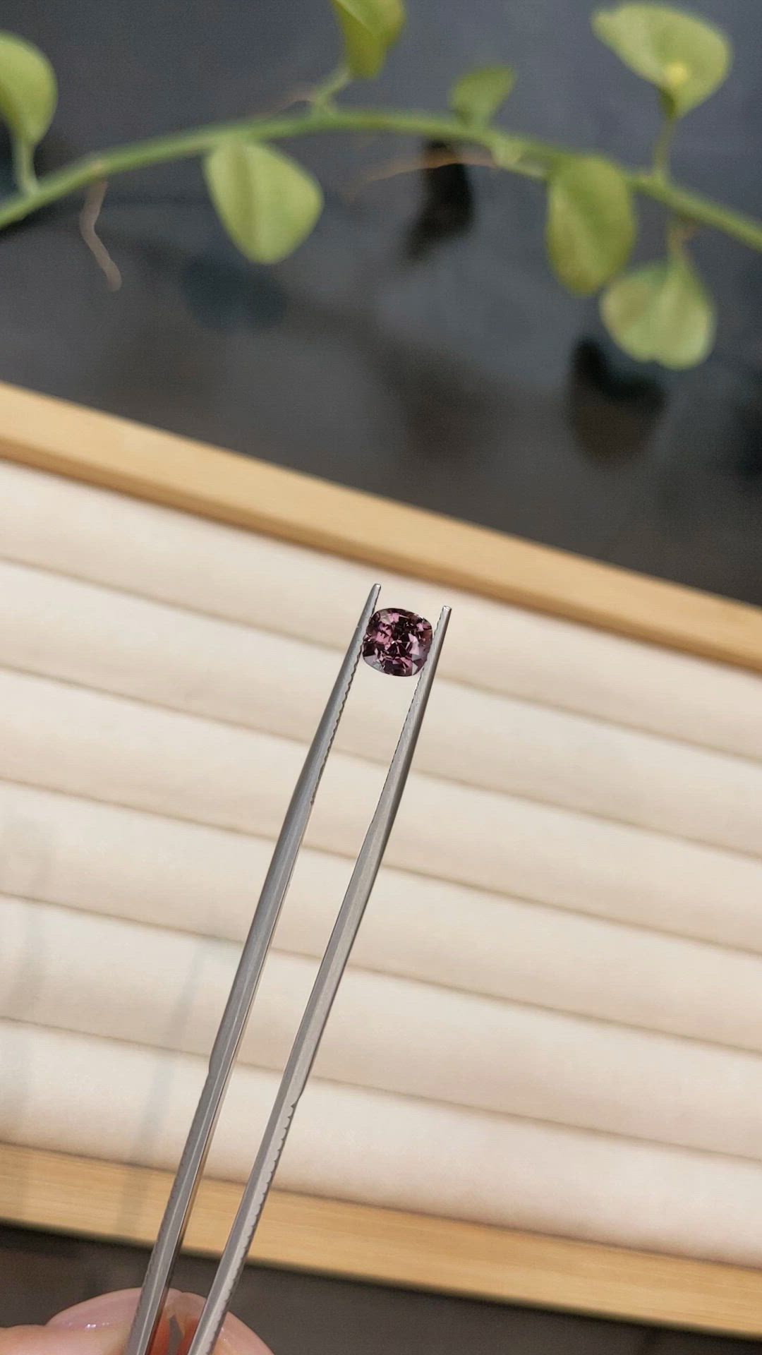 1.25 Ct. Purple Spinel from Burma (Myanmar) Size Video