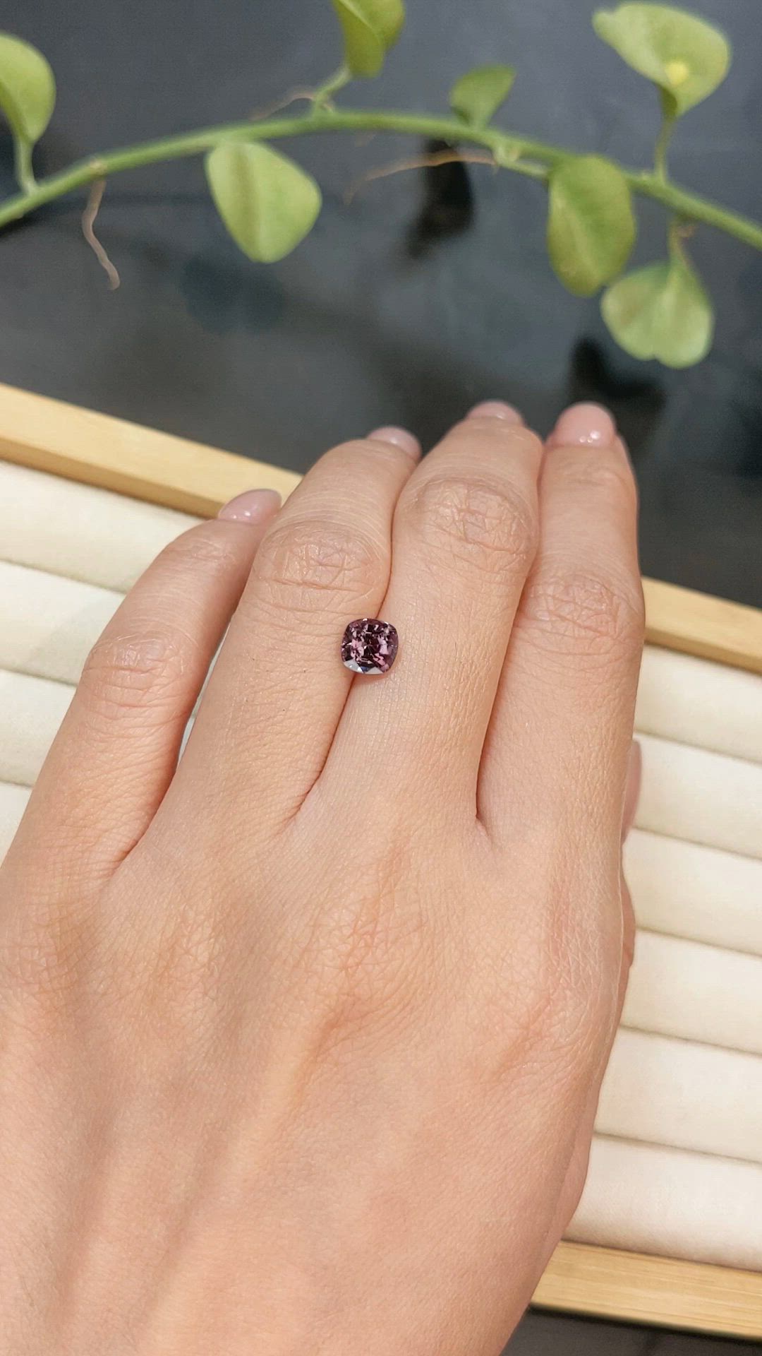 1.25 Ct. Purple Spinel from Burma (Myanmar) Size Video
