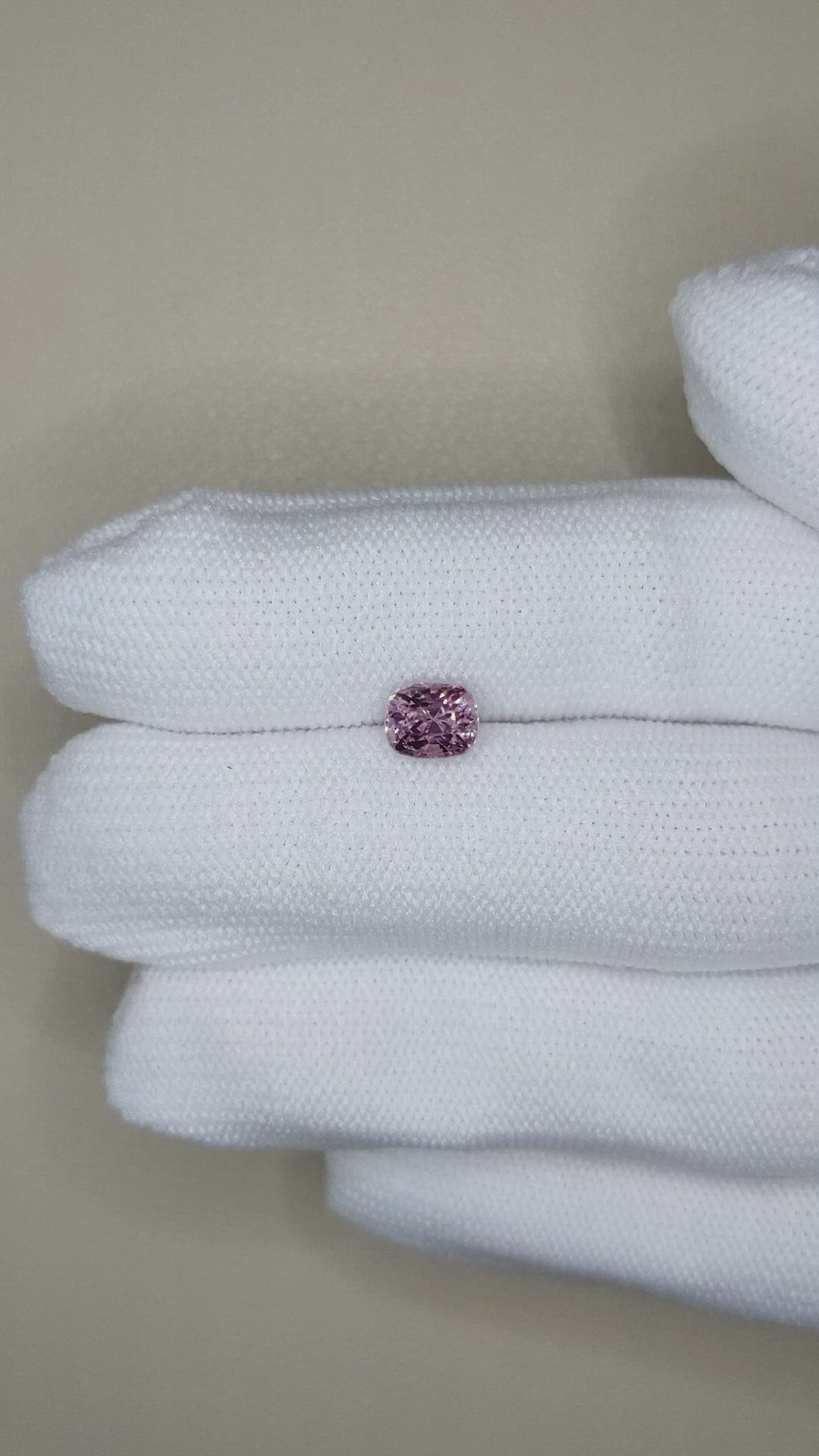 1.14 Ct. Pinkish Purple Spinel from Burma (Myanmar) Size Video