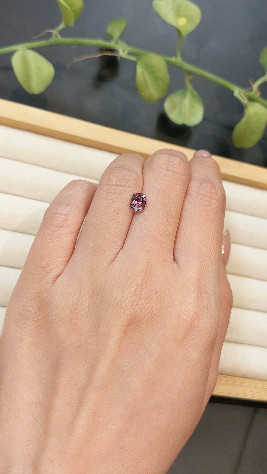 1.14 Ct. Pinkish Purple Spinel from Burma (Myanmar) Size Video
