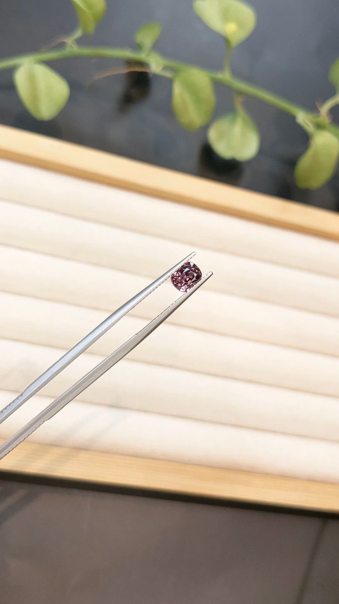 1.14 Ct. Pinkish Purple Spinel from Burma (Myanmar) Size Video