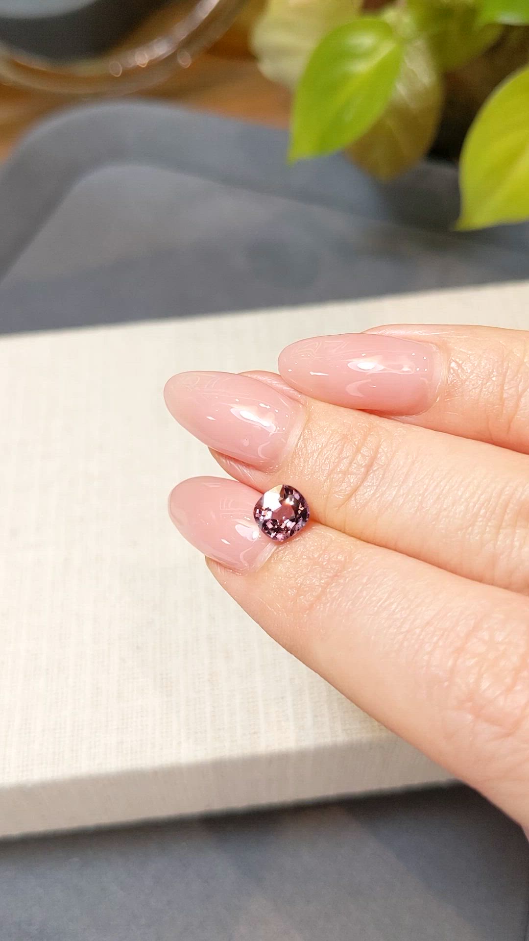 1.10 Ct. Purplish Pink Spinel from Burma (Myanmar) Size Video