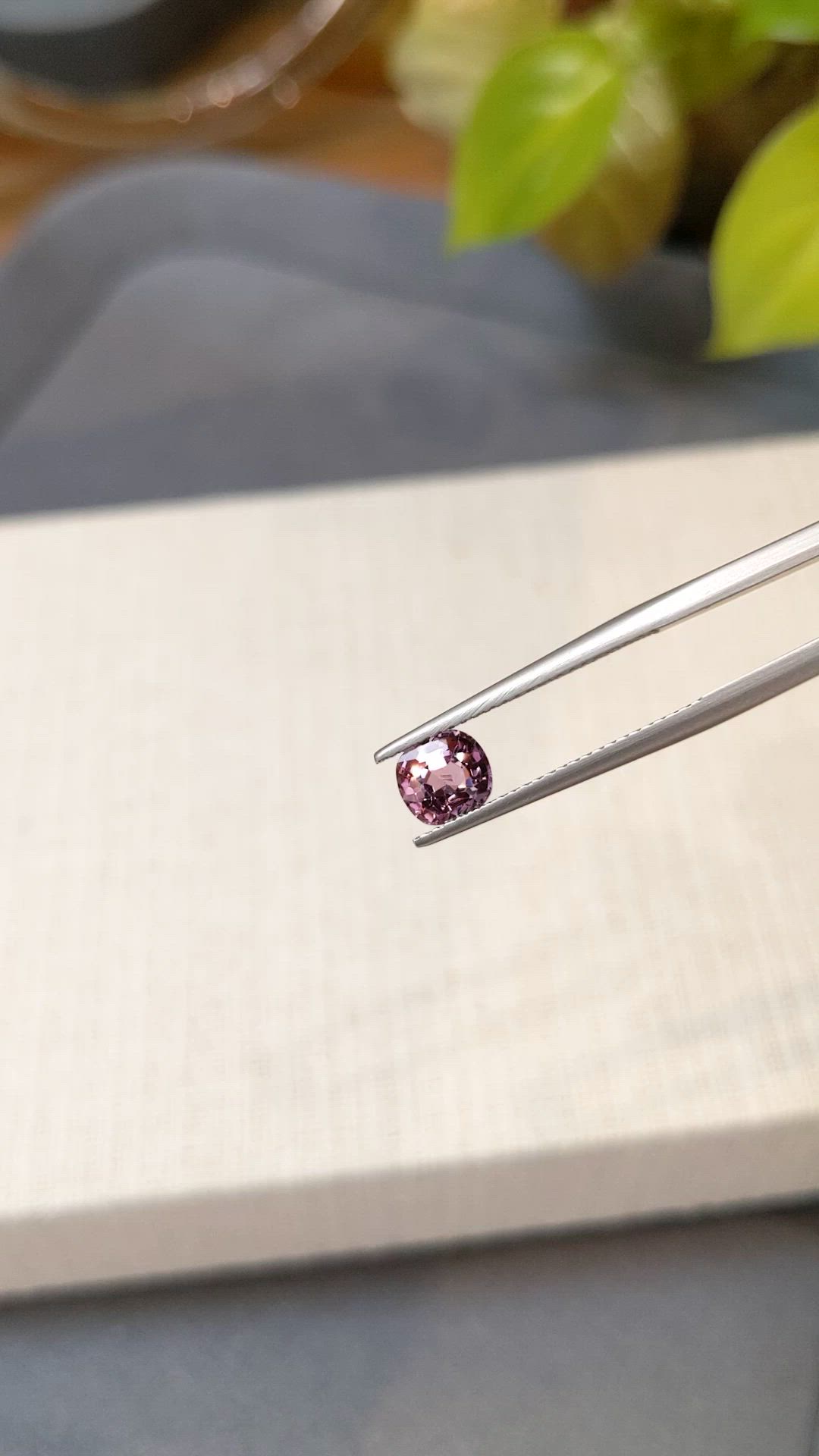 1.10 Ct. Purplish Pink Spinel from Burma (Myanmar) Size Video