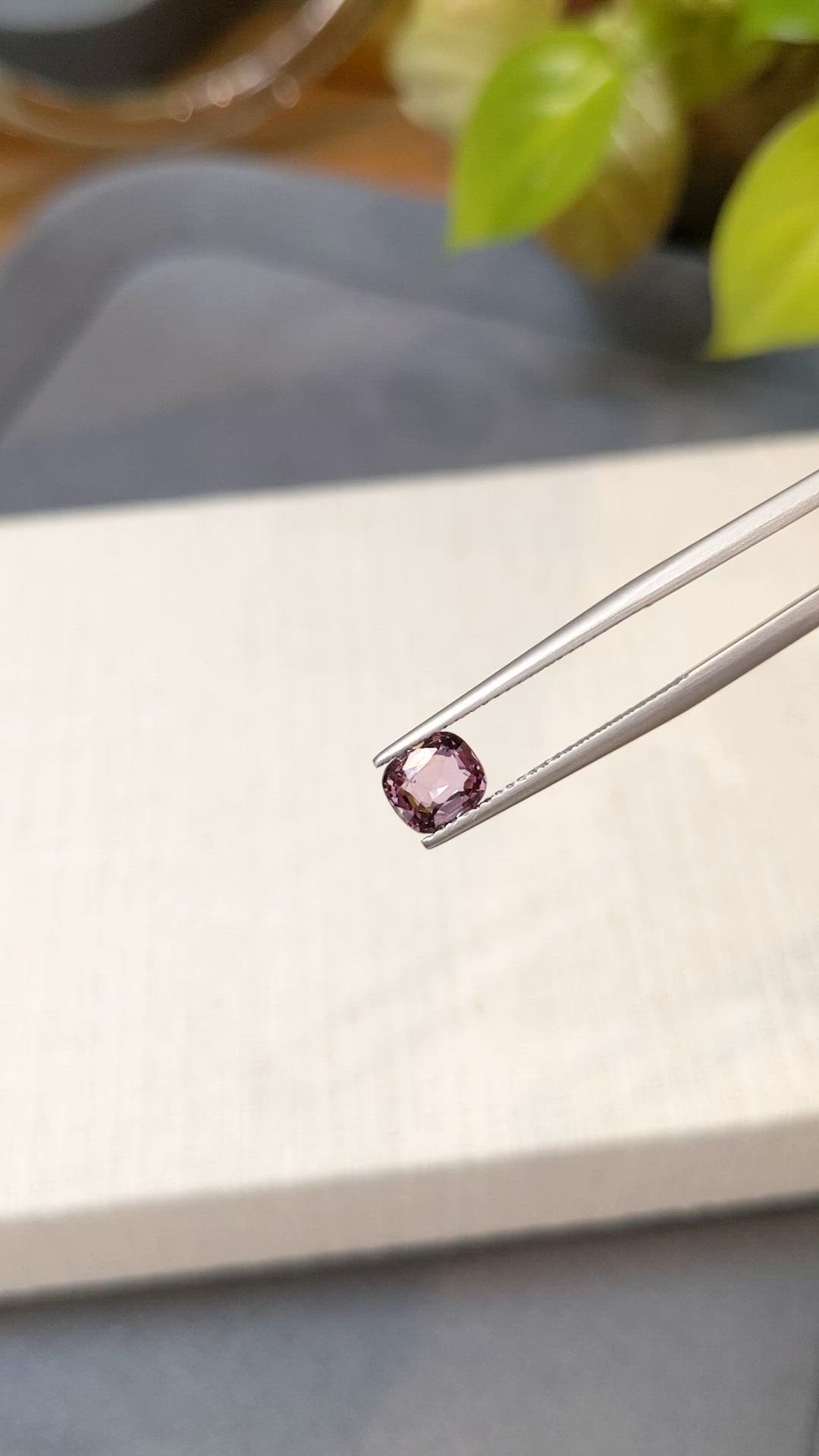 1.05 Ct. Pinkish Purple Spinel from Burma (Myanmar) Size Video