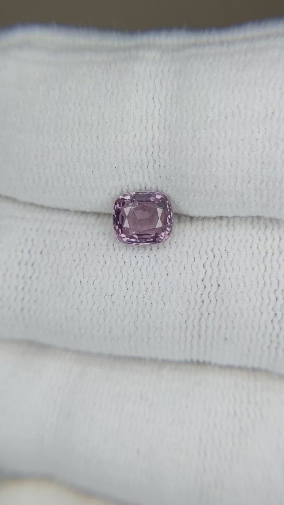 1.05 Ct. Pinkish Purple Spinel from Burma (Myanmar) Size Video