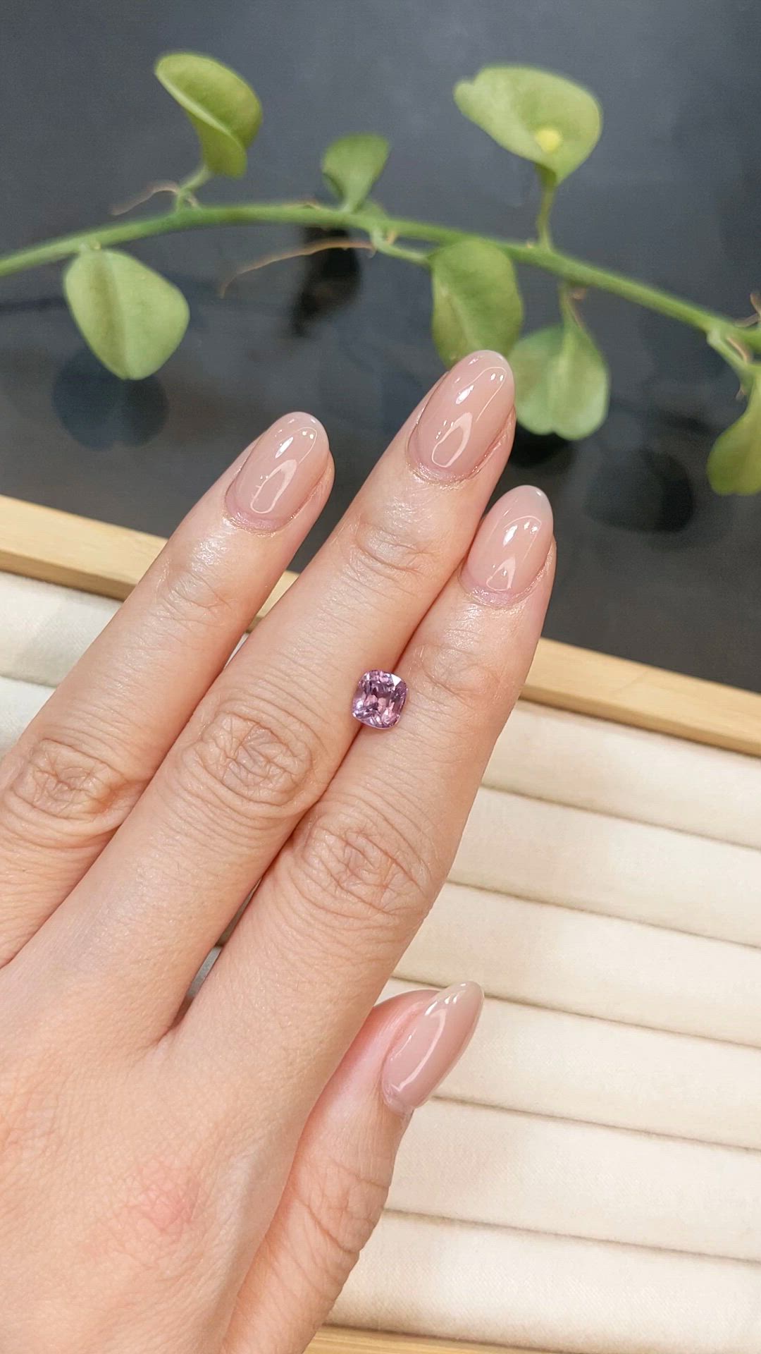 1.52 Ct. Reddish Pink Spinel from Burma (Myanmar) Size Video