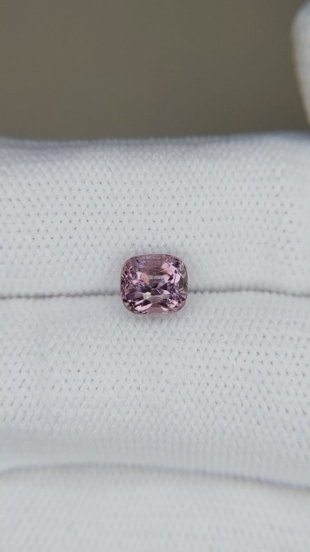 1.52 Ct. Reddish Pink Spinel from Burma (Myanmar) Size Video