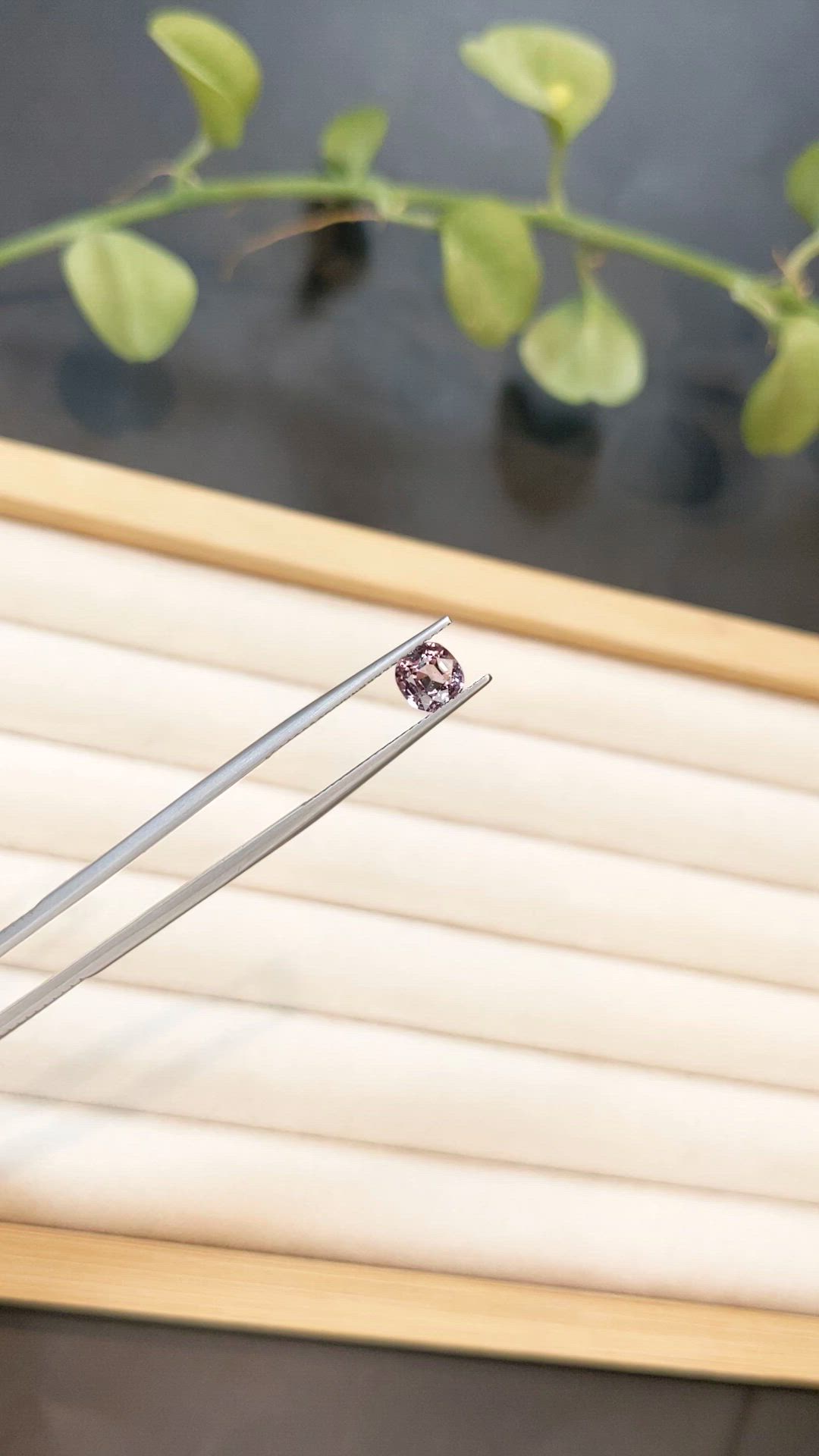 1.03 Ct. Purplish Pink Spinel from Burma (Myanmar) Size Video
