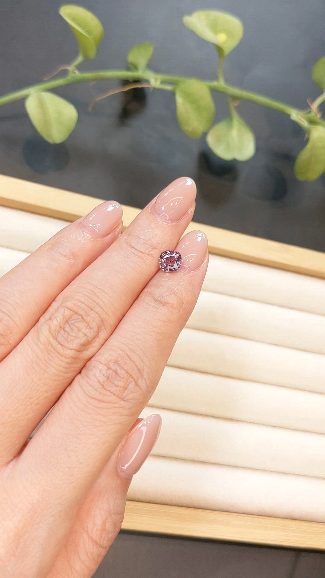 1.03 Ct. Purplish Pink Spinel from Burma (Myanmar) Size Video