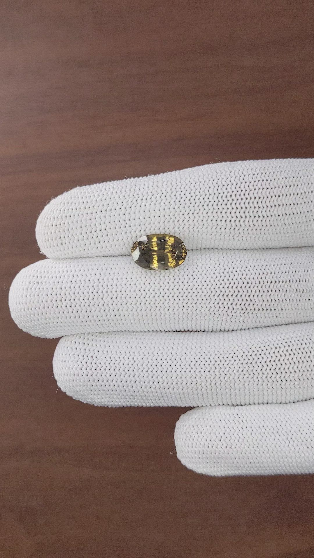 6.14 Ct. Yellowish Brown Zircon from Ceylon (Sri Lanka) Size Video