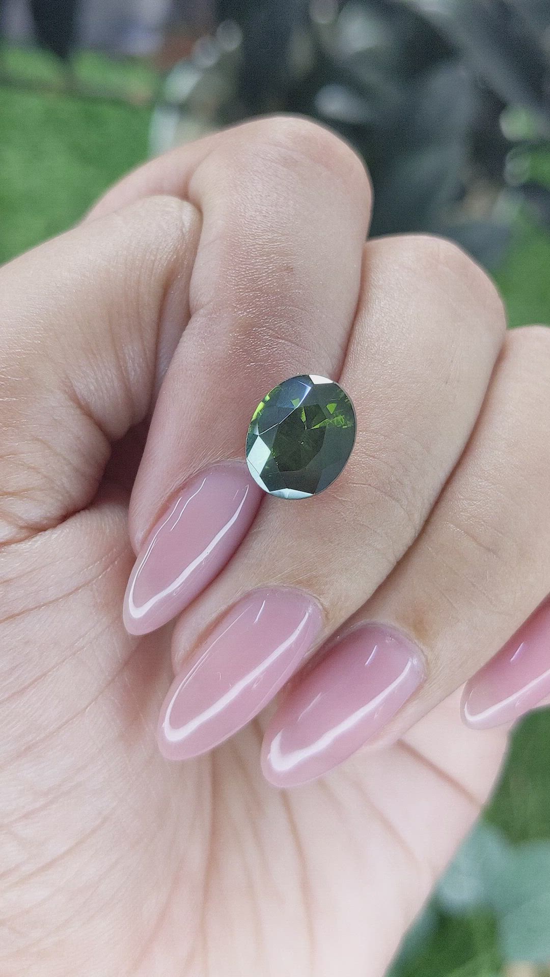 4.50 Ct. Green Zircon from Ceylon (Sri Lanka) Size Video