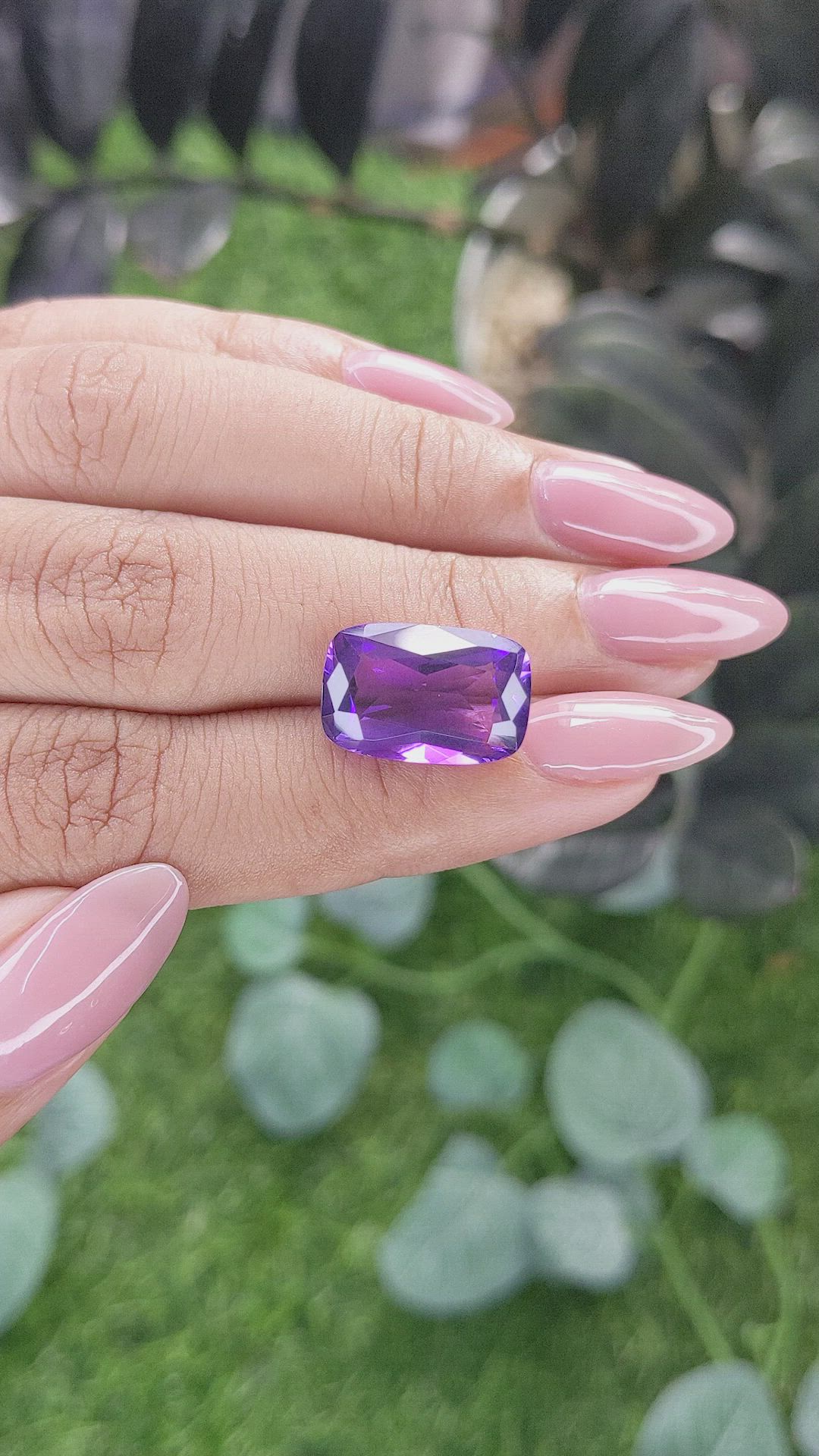6.99 Ct. Purple Amethyst from Ceylon (Sri Lanka) Size Video