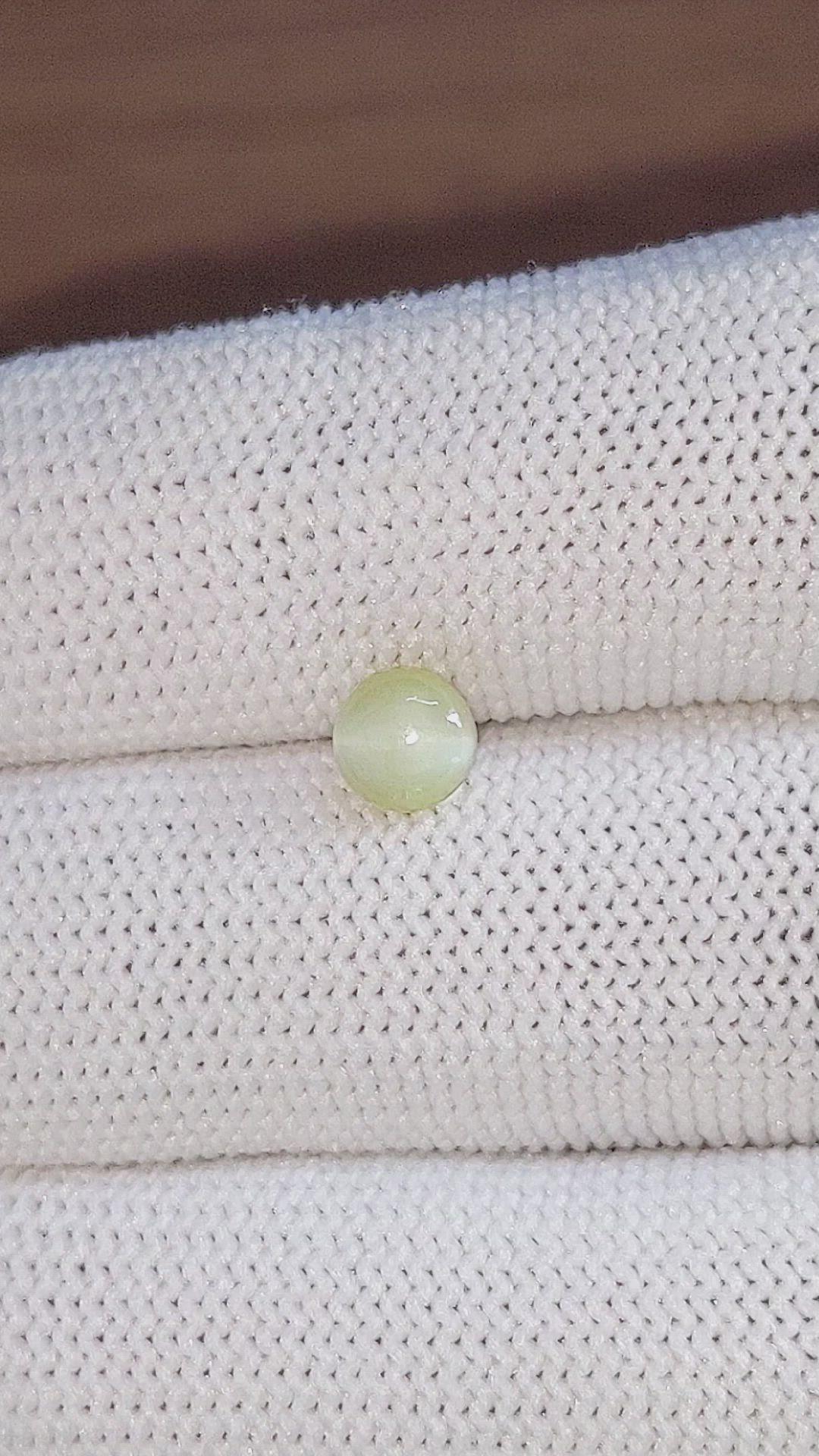 1.17 Ct. Yellowish Green Cabochon Chrysoberyl from Ceylon (Sri Lanka) Size Video