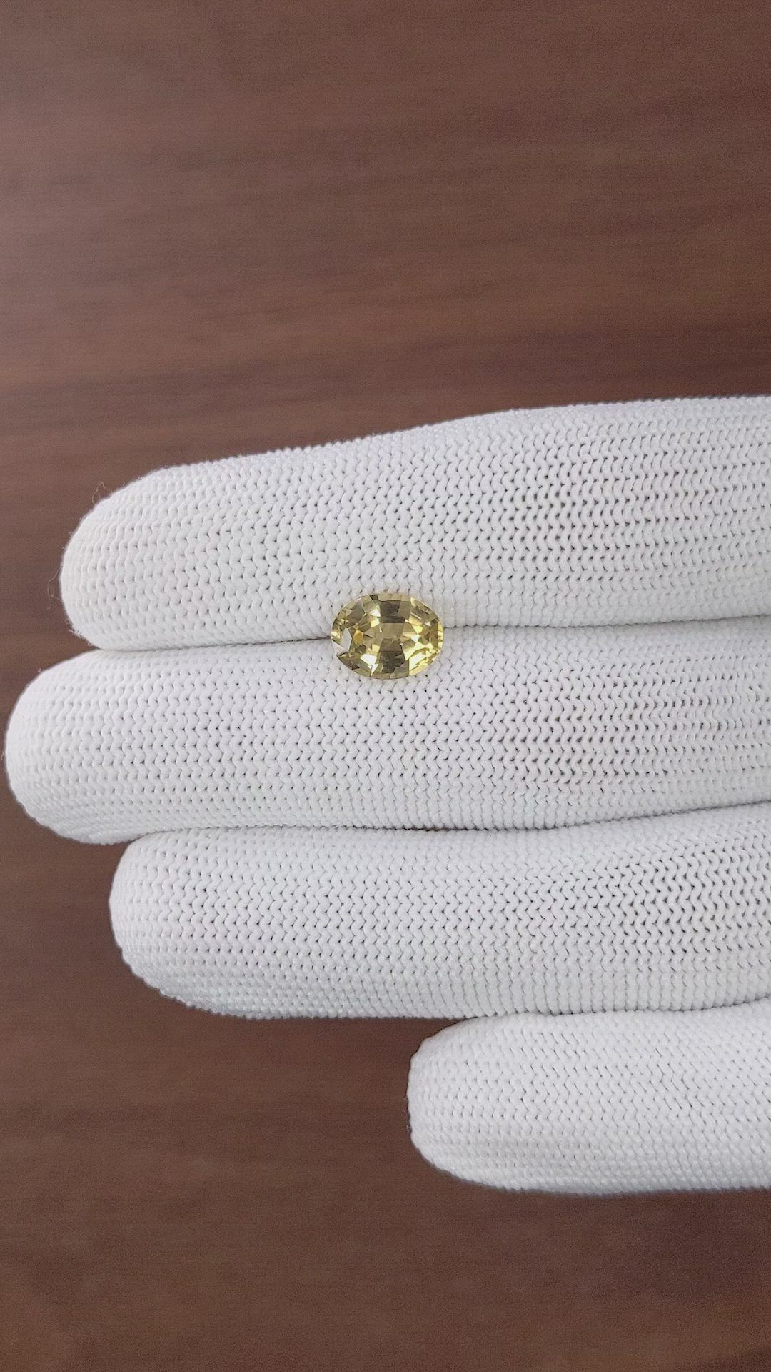 2.68 Ct. Golden Brown Sinhalite from Ceylon (Sri Lanka) Size Video