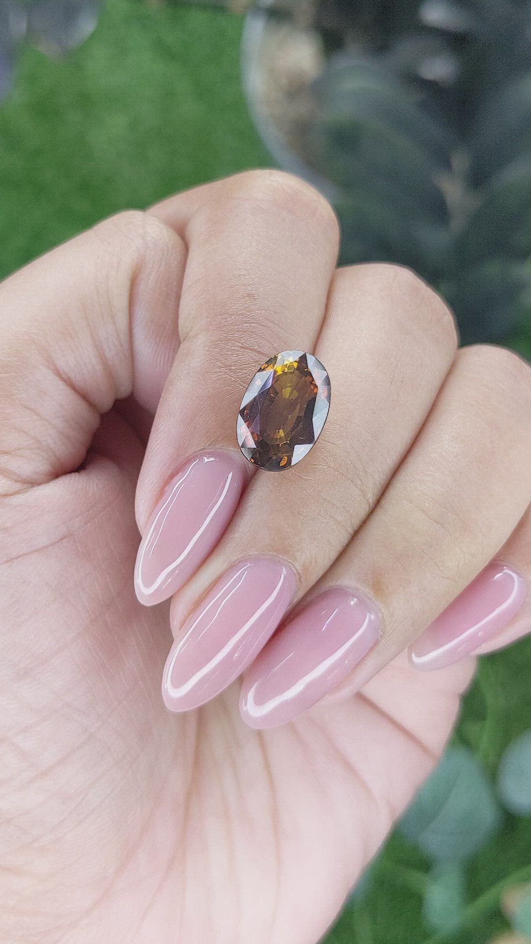 5.34 Ct. Reddish Orange Tourmaline from Ceylon (Sri Lanka) Size Video