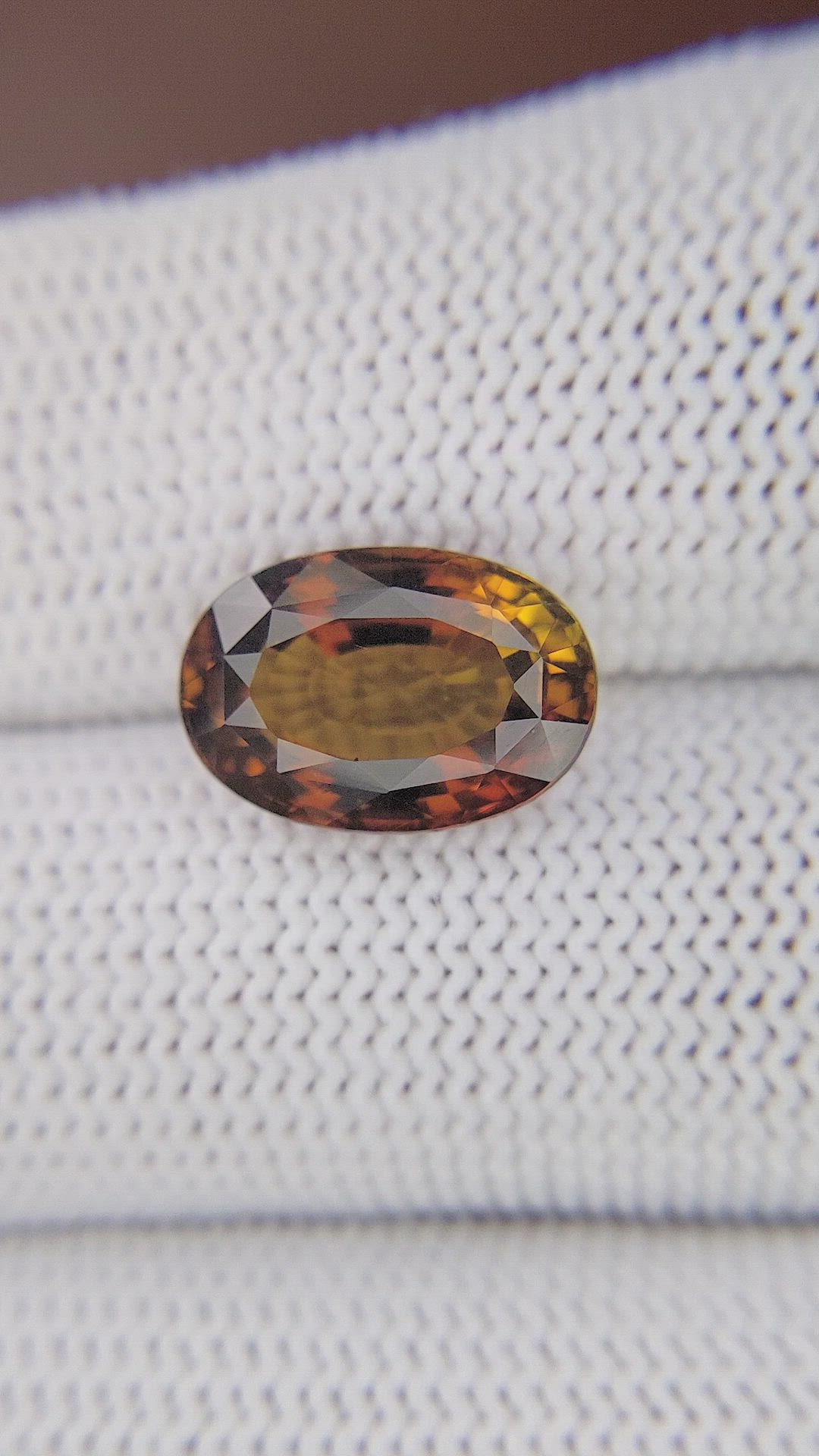 5.34 Ct. Reddish Orange Tourmaline from Ceylon (Sri Lanka) Size Video