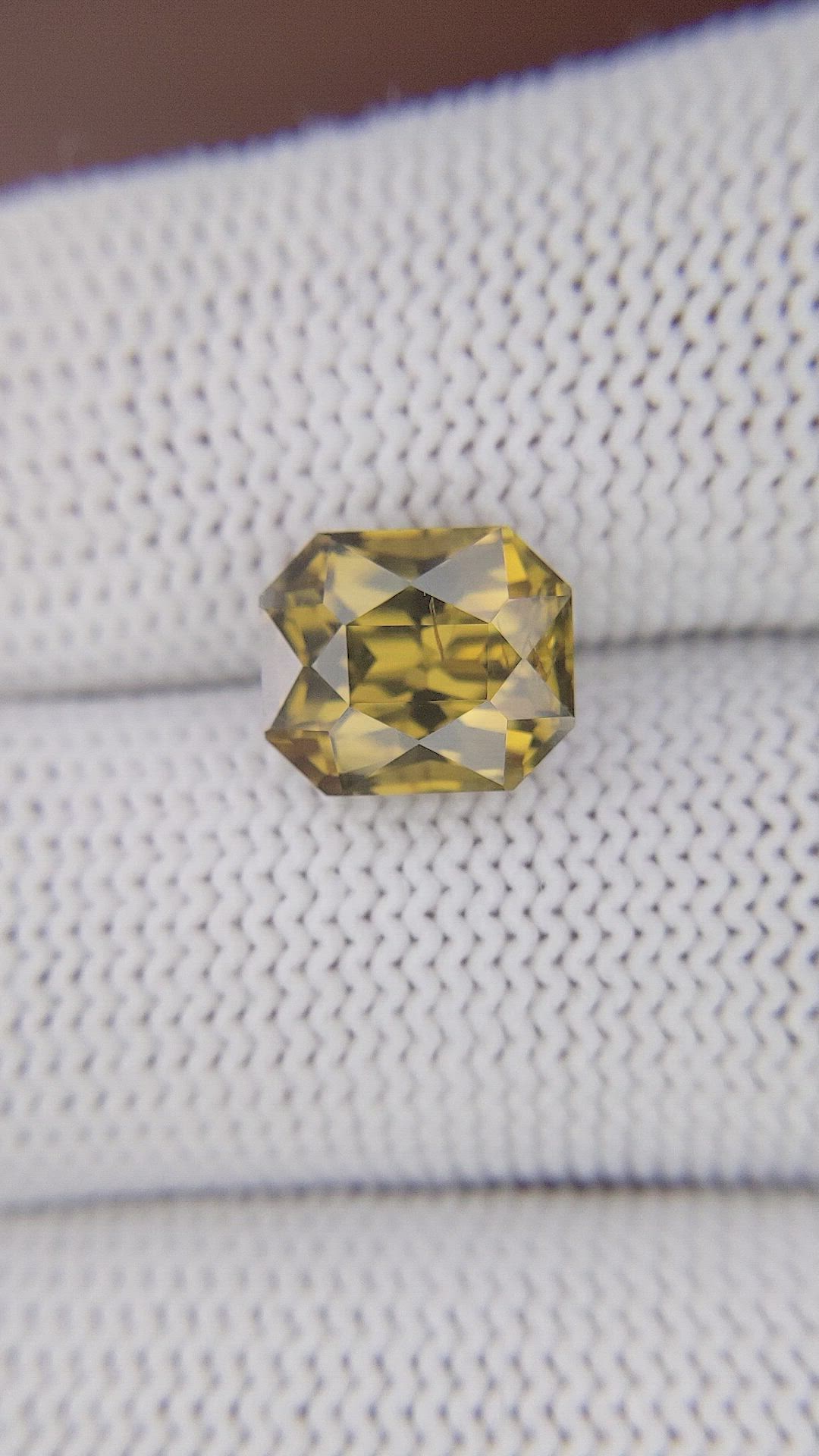 5.69 Ct. Greenish Brown Zircon from Ceylon (Sri Lanka) Size Video
