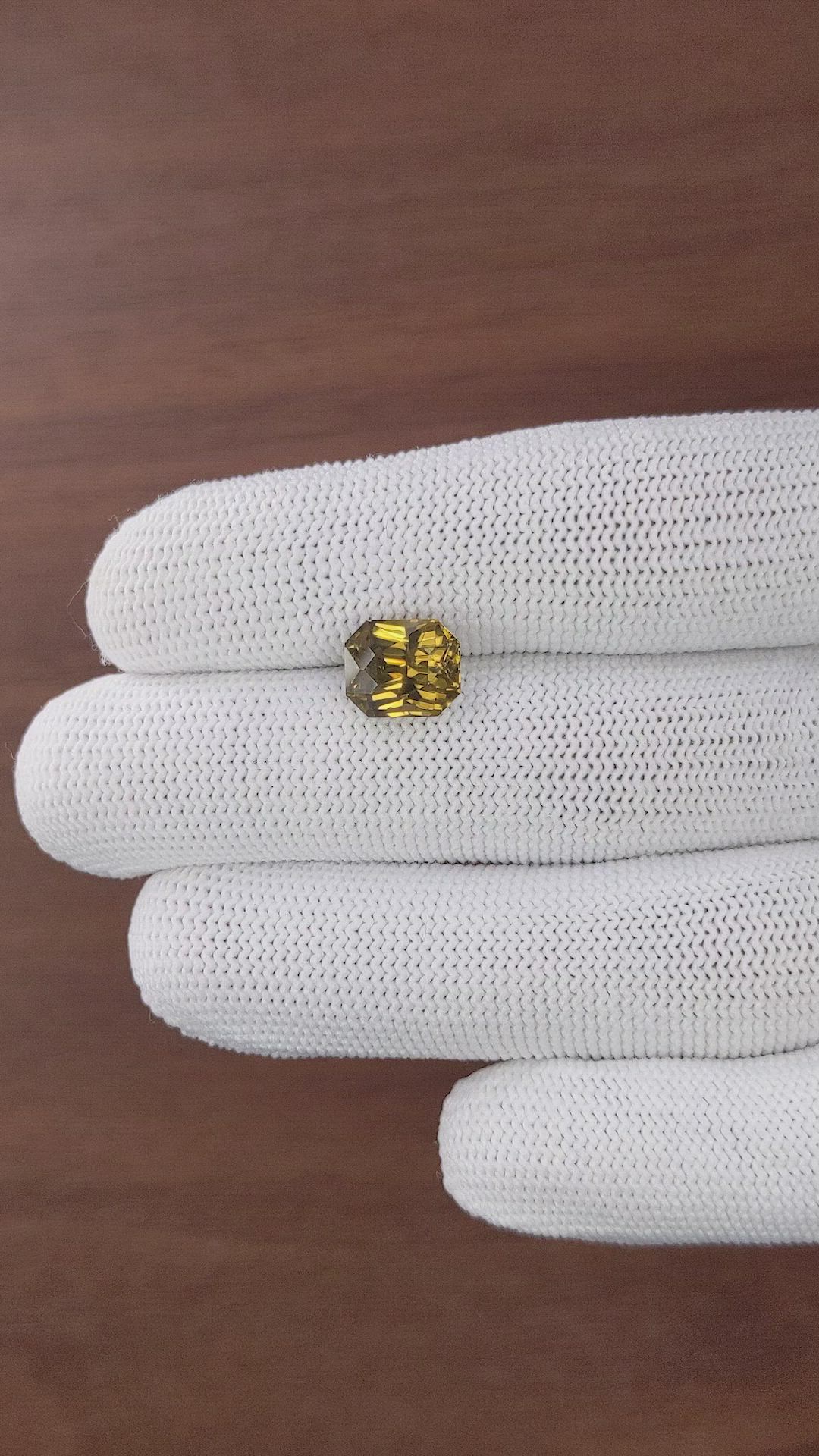 5.69 Ct. Greenish Brown Zircon from Ceylon (Sri Lanka) Size Video