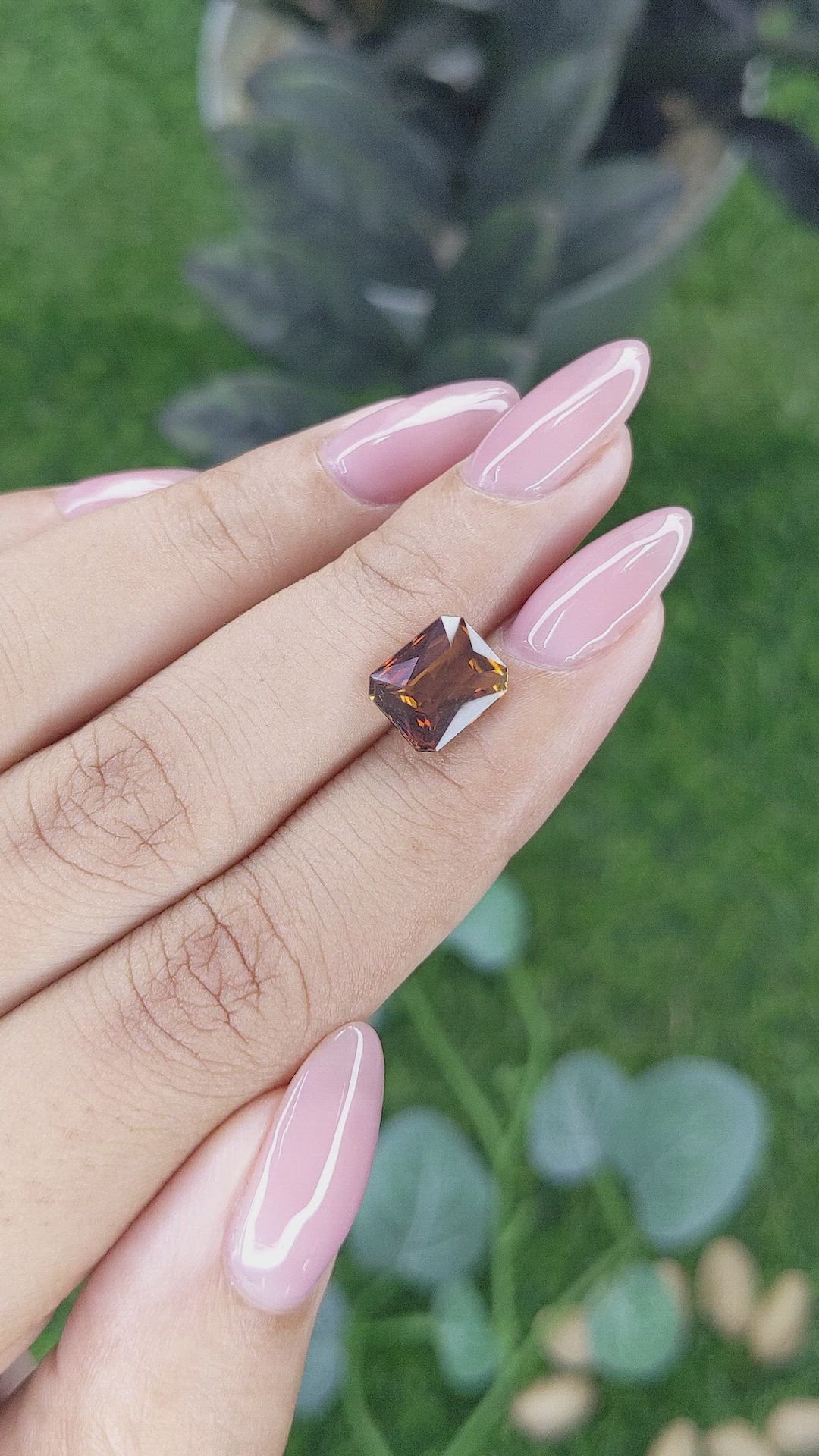 2.54 Ct. Reddish Orange Tourmaline from Ceylon (Sri Lanka) Size Video