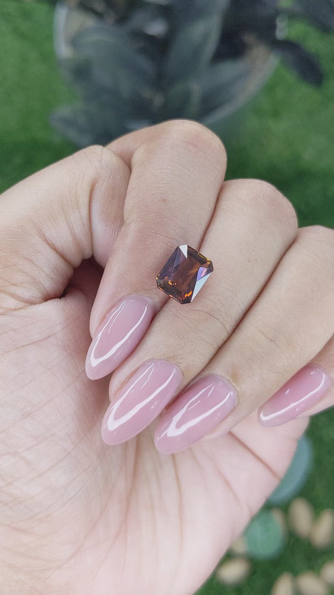 2.54 Ct. Reddish Orange Tourmaline from Ceylon (Sri Lanka) Size Video