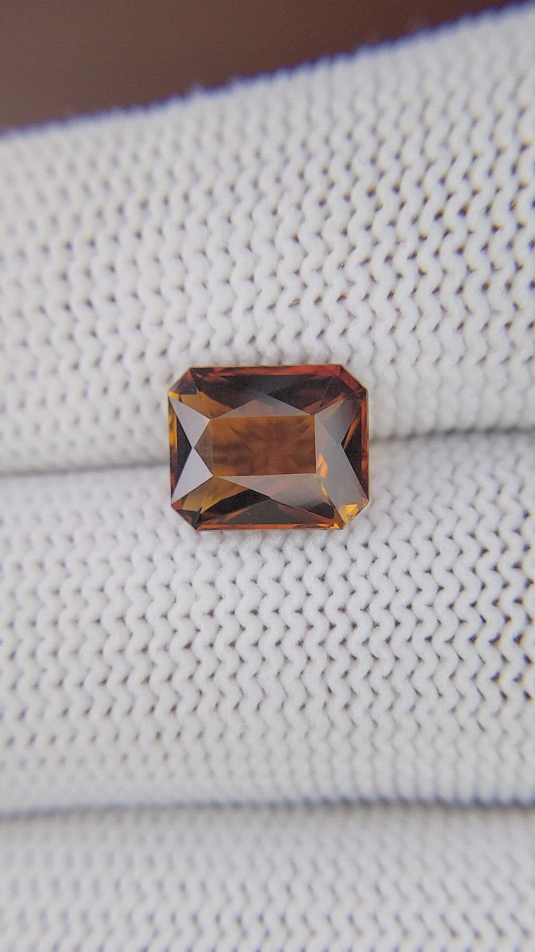 2.54 Ct. Reddish Orange Tourmaline from Ceylon (Sri Lanka) Size Video