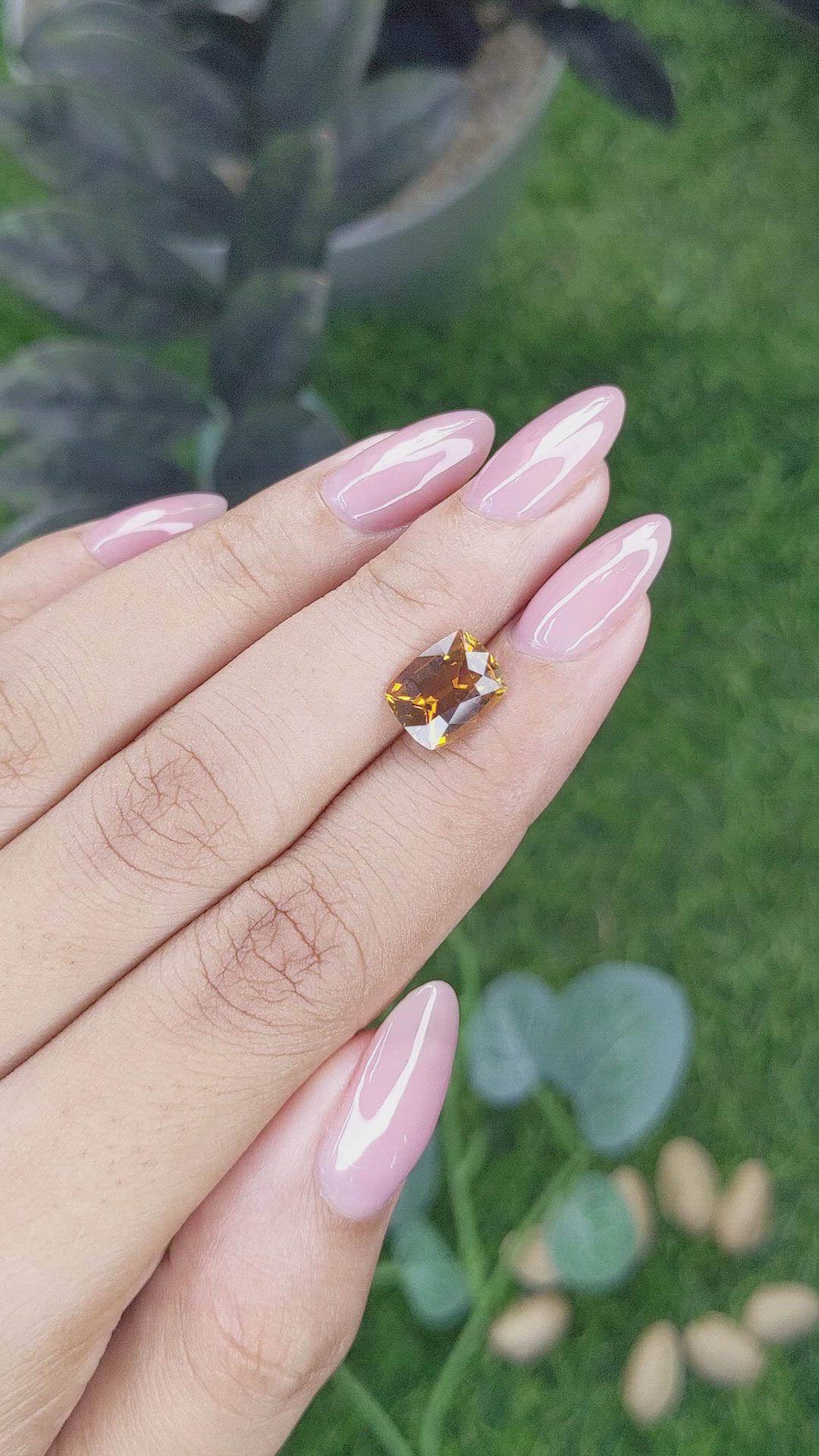 2.33 Ct. Orange Tourmaline from Ceylon (Sri Lanka) Size Video