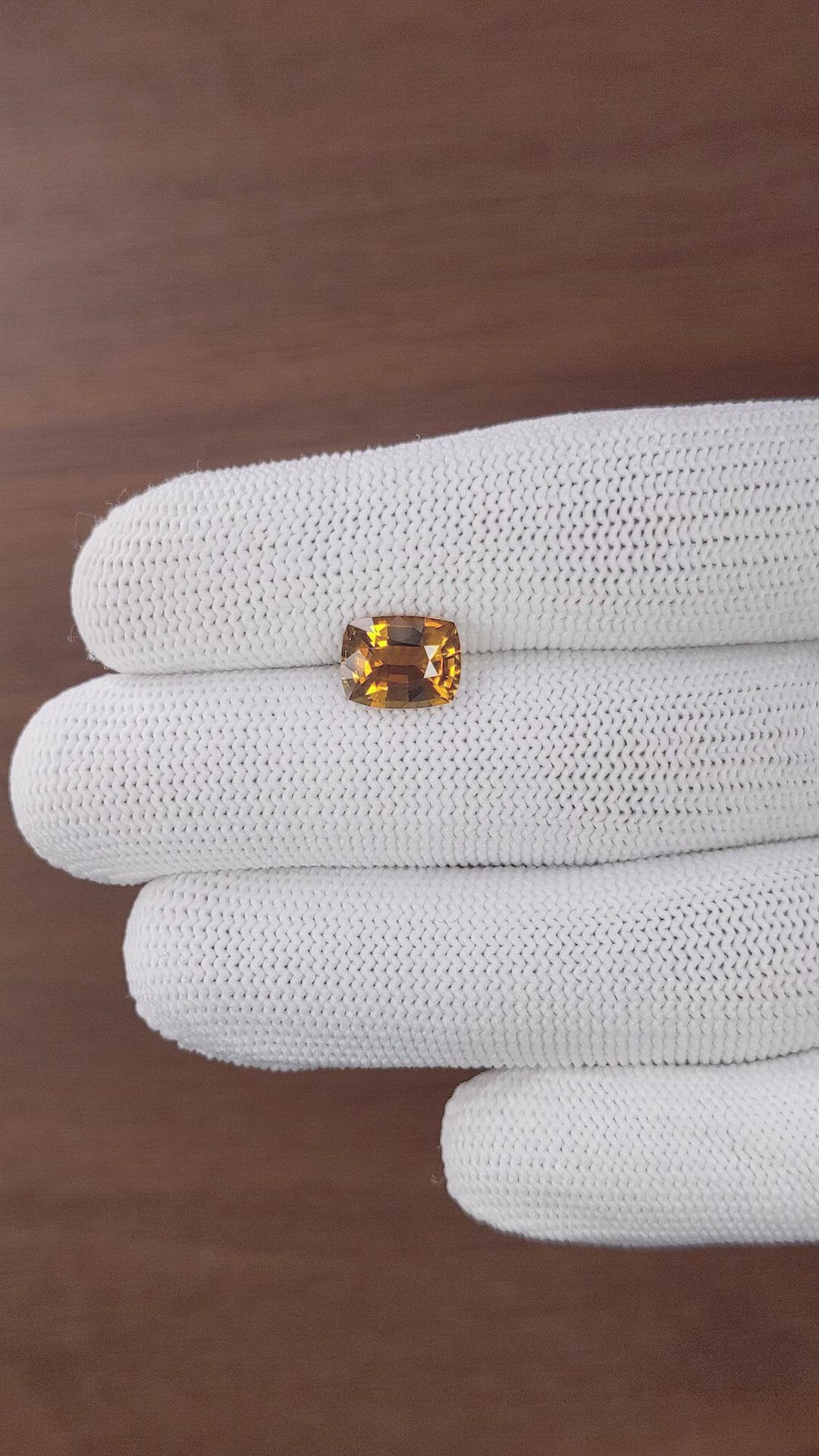 2.33 Ct. Orange Tourmaline from Ceylon (Sri Lanka) Size Video