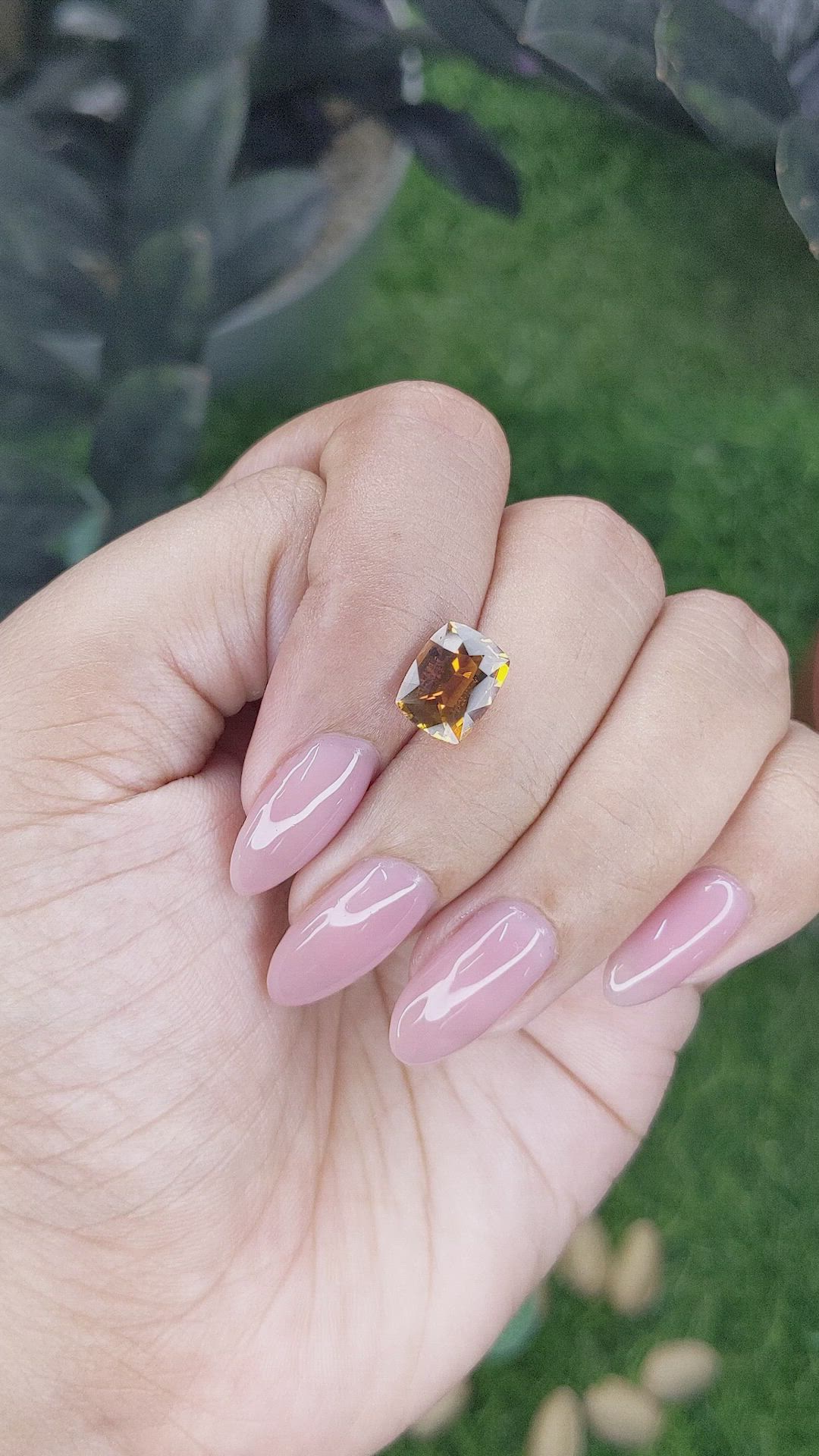 2.33 Ct. Orange Tourmaline from Ceylon (Sri Lanka) Size Video