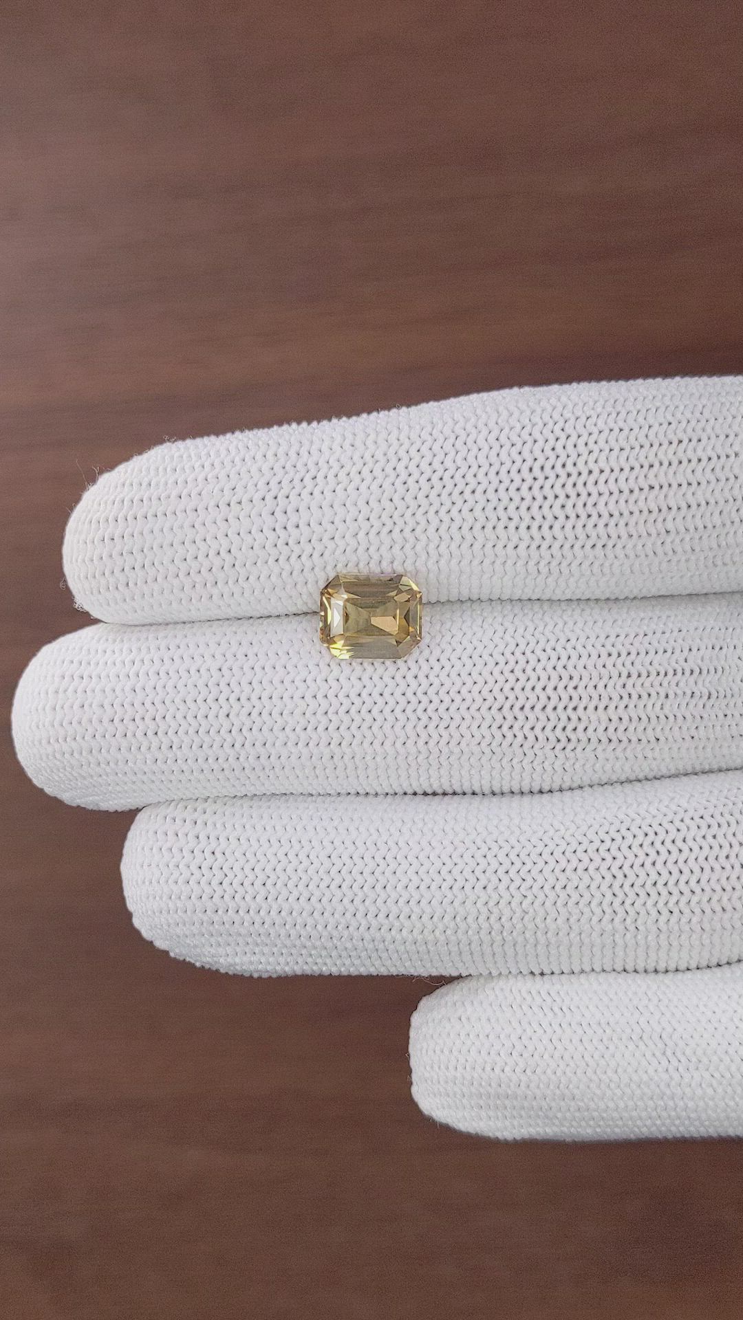 3.76 Ct. Yellowish Brown Zircon from Ceylon (Sri Lanka) Size Video