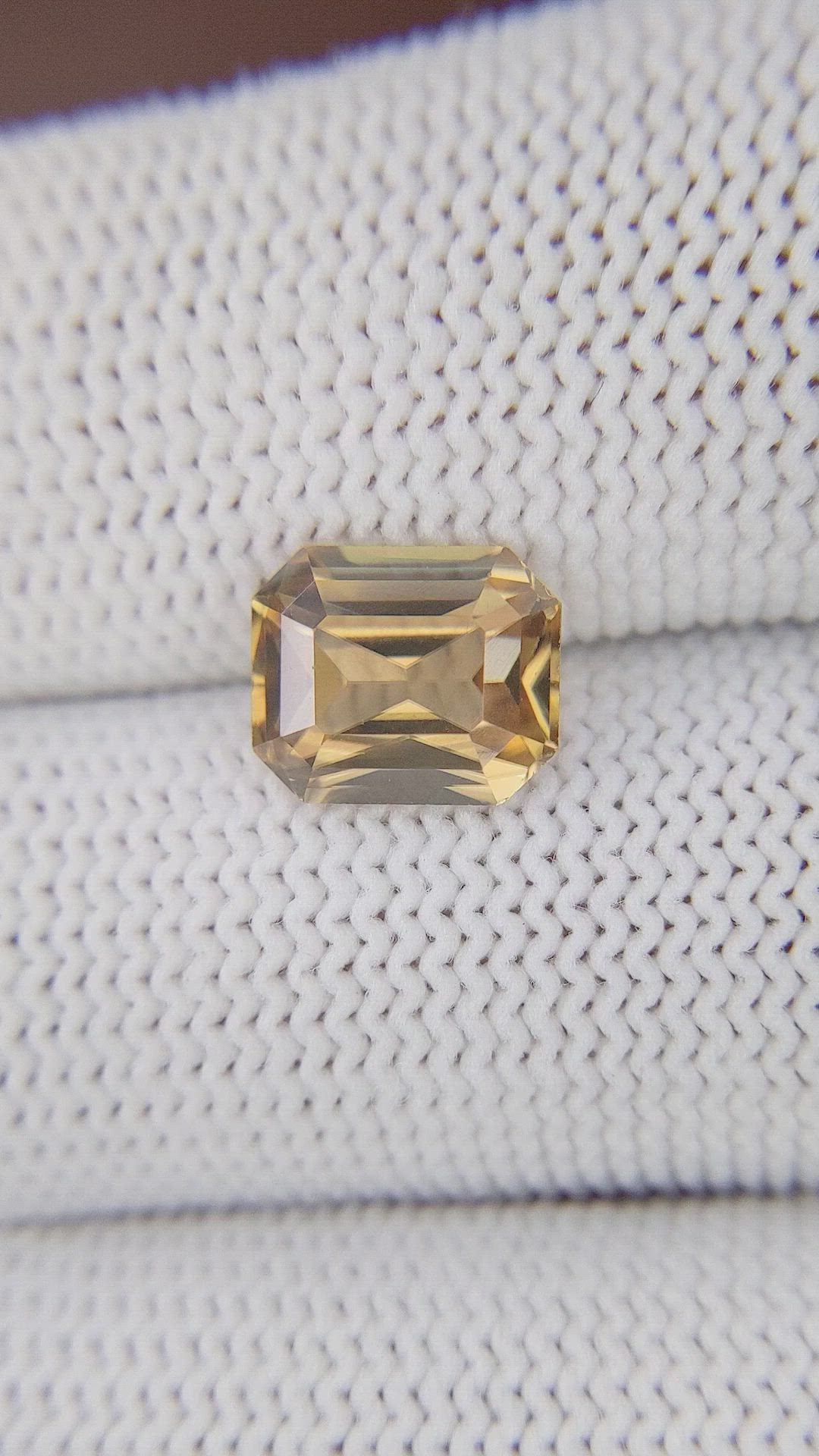 3.76 Ct. Yellowish Brown Zircon from Ceylon (Sri Lanka) Size Video