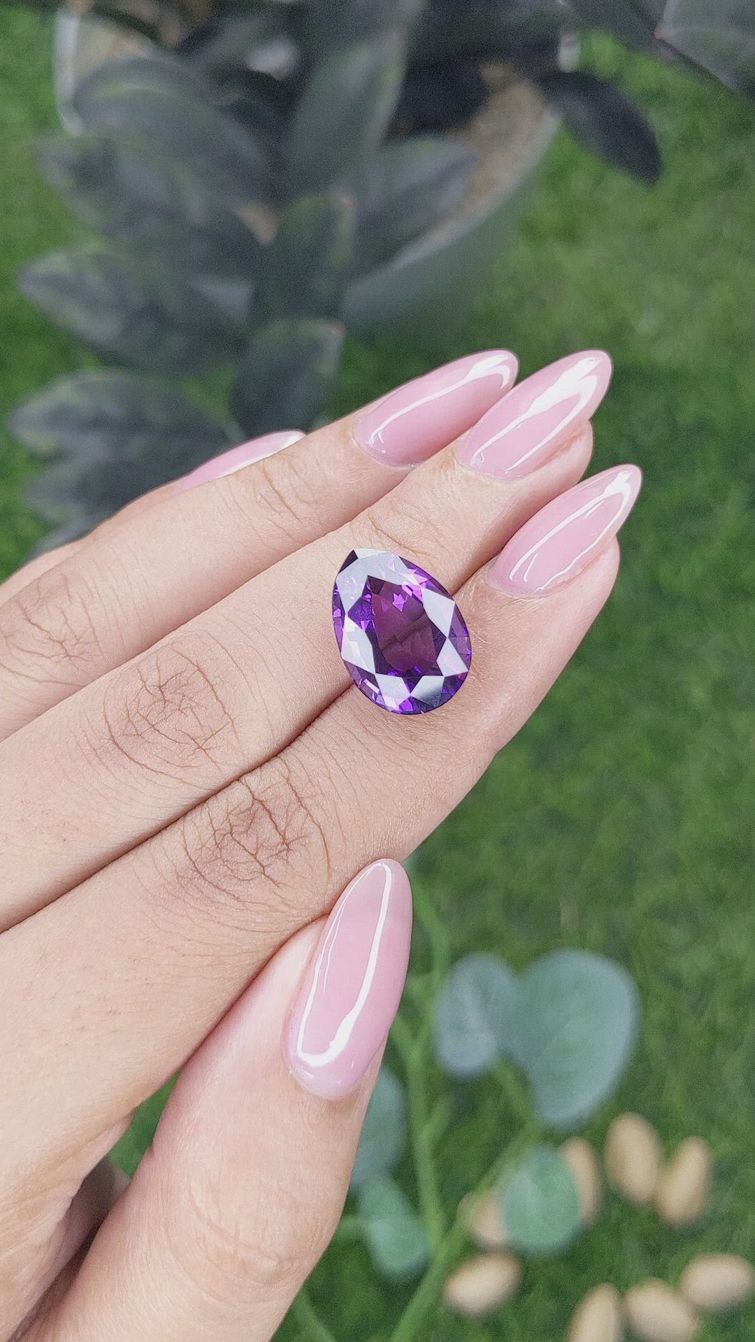 8.38 Ct. Purple Amethyst from Ceylon (Sri Lanka) Size Video
