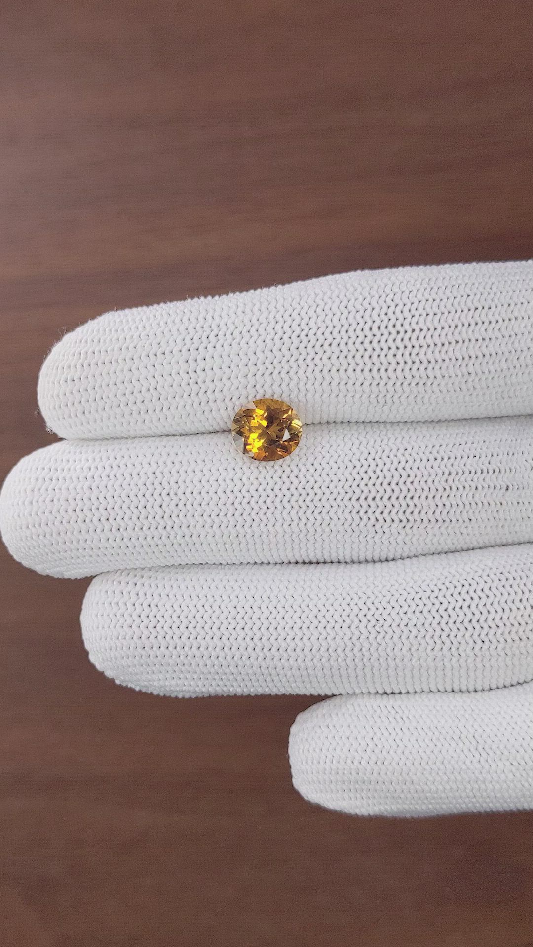 2.00 Ct. Orange Tourmaline from Ceylon (Sri Lanka) Size Video