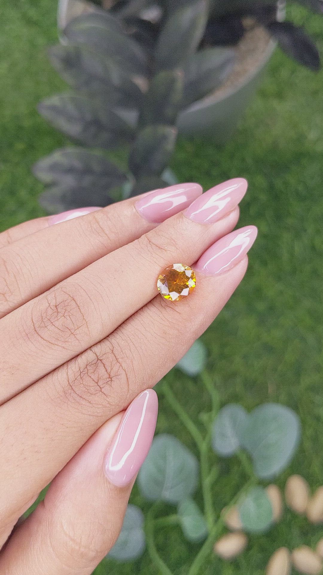 2.00 Ct. Orange Tourmaline from Ceylon (Sri Lanka) Size Video