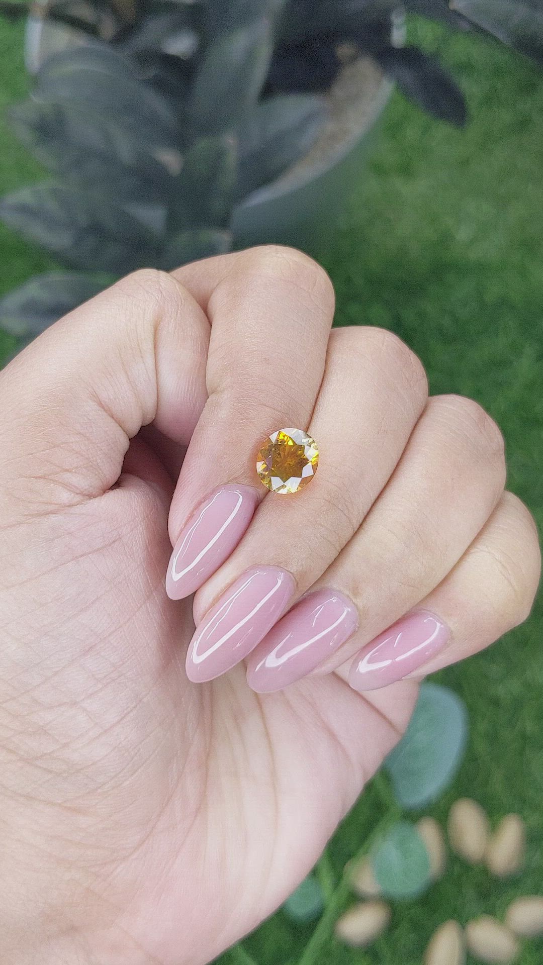 2.00 Ct. Orange Tourmaline from Ceylon (Sri Lanka) Size Video