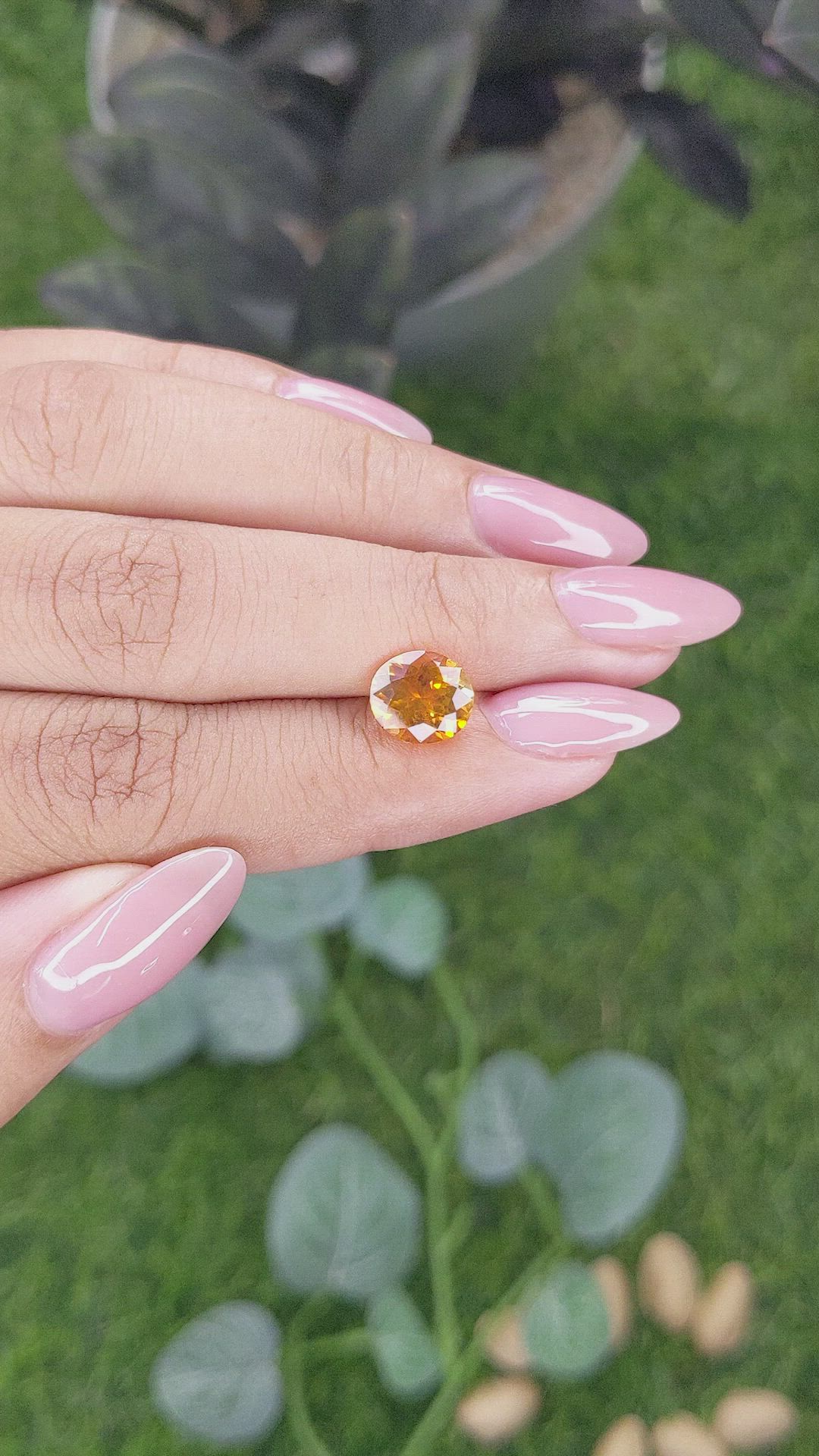 2.00 Ct. Orange Tourmaline from Ceylon (Sri Lanka) Size Video