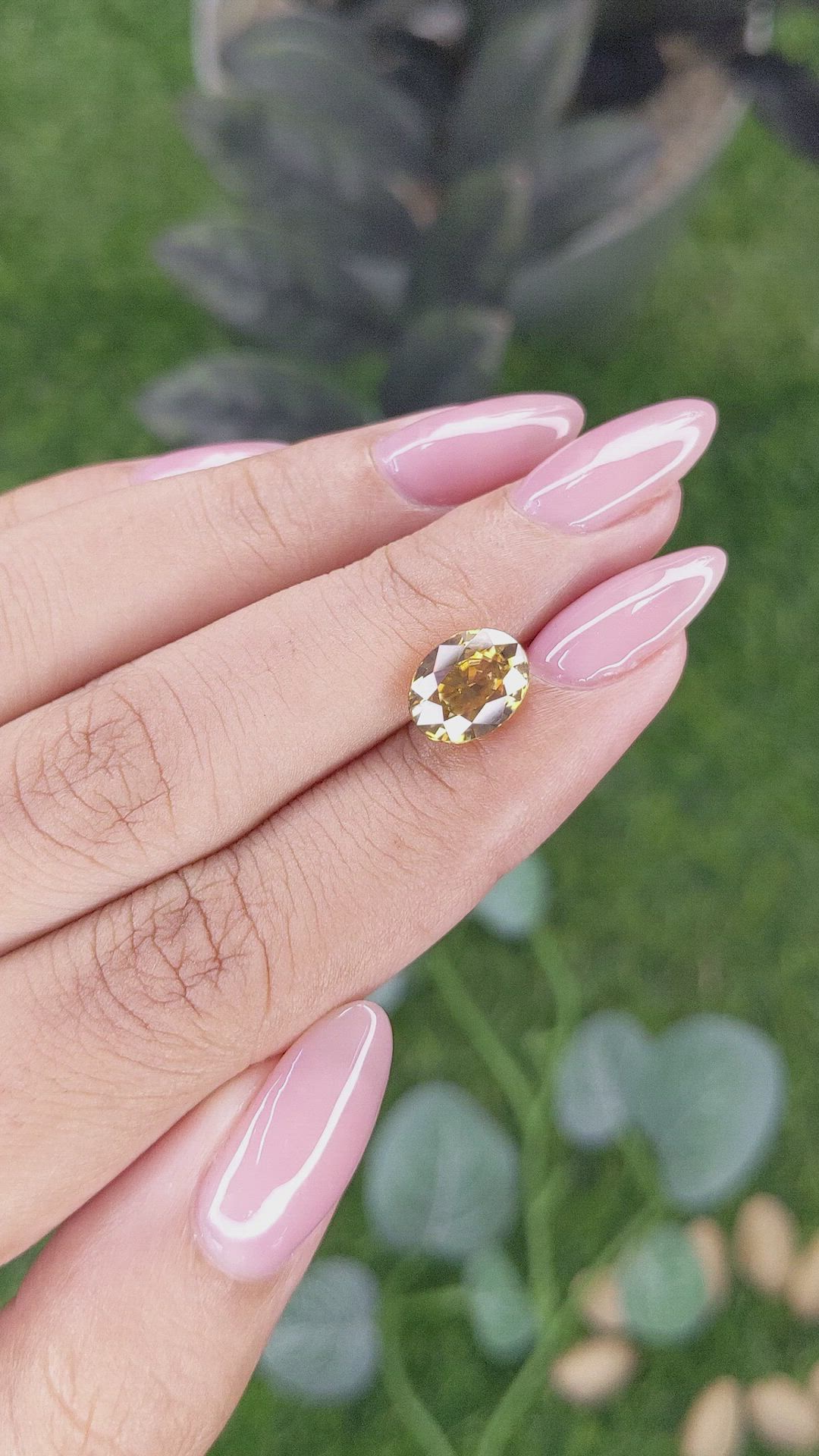 3.76 Ct. Yellowish Brown Zircon from Ceylon (Sri Lanka) Size Video