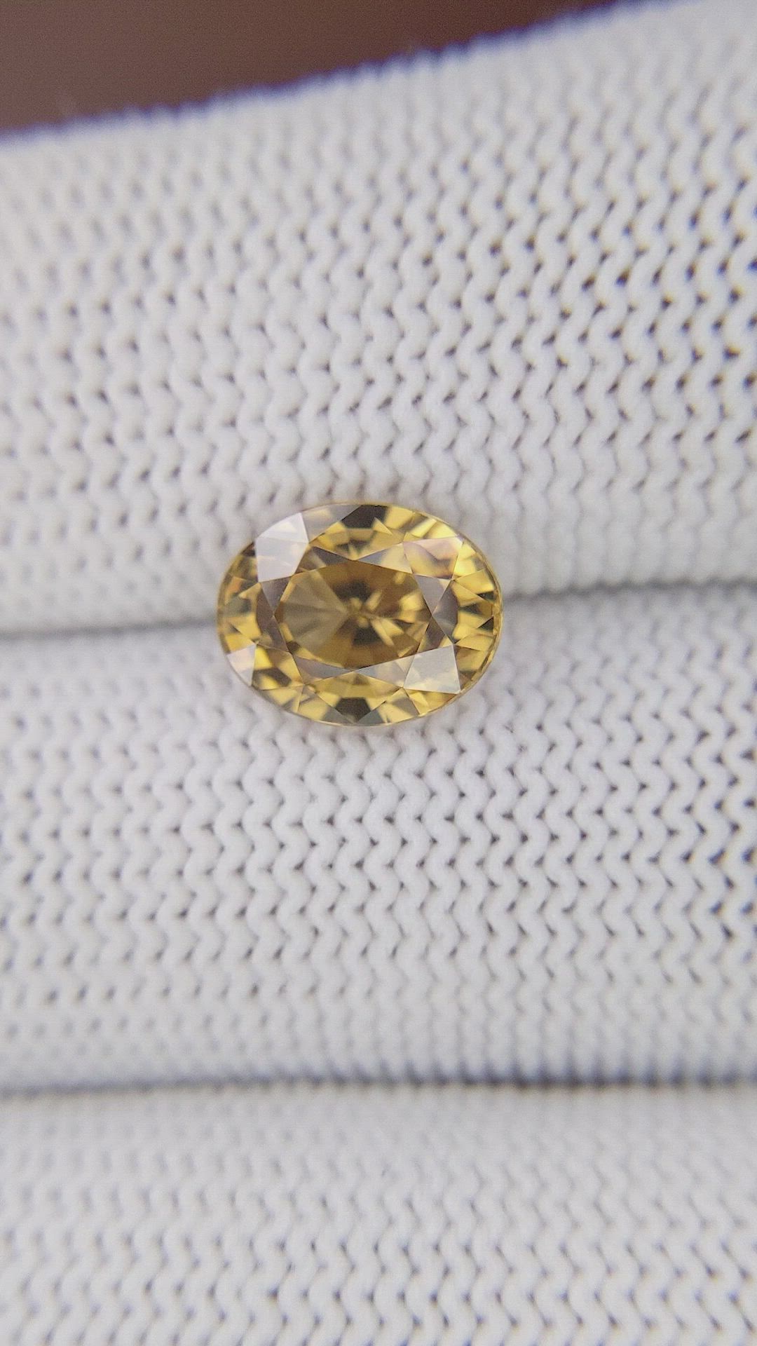 3.76 Ct. Yellowish Brown Zircon from Ceylon (Sri Lanka) Size Video