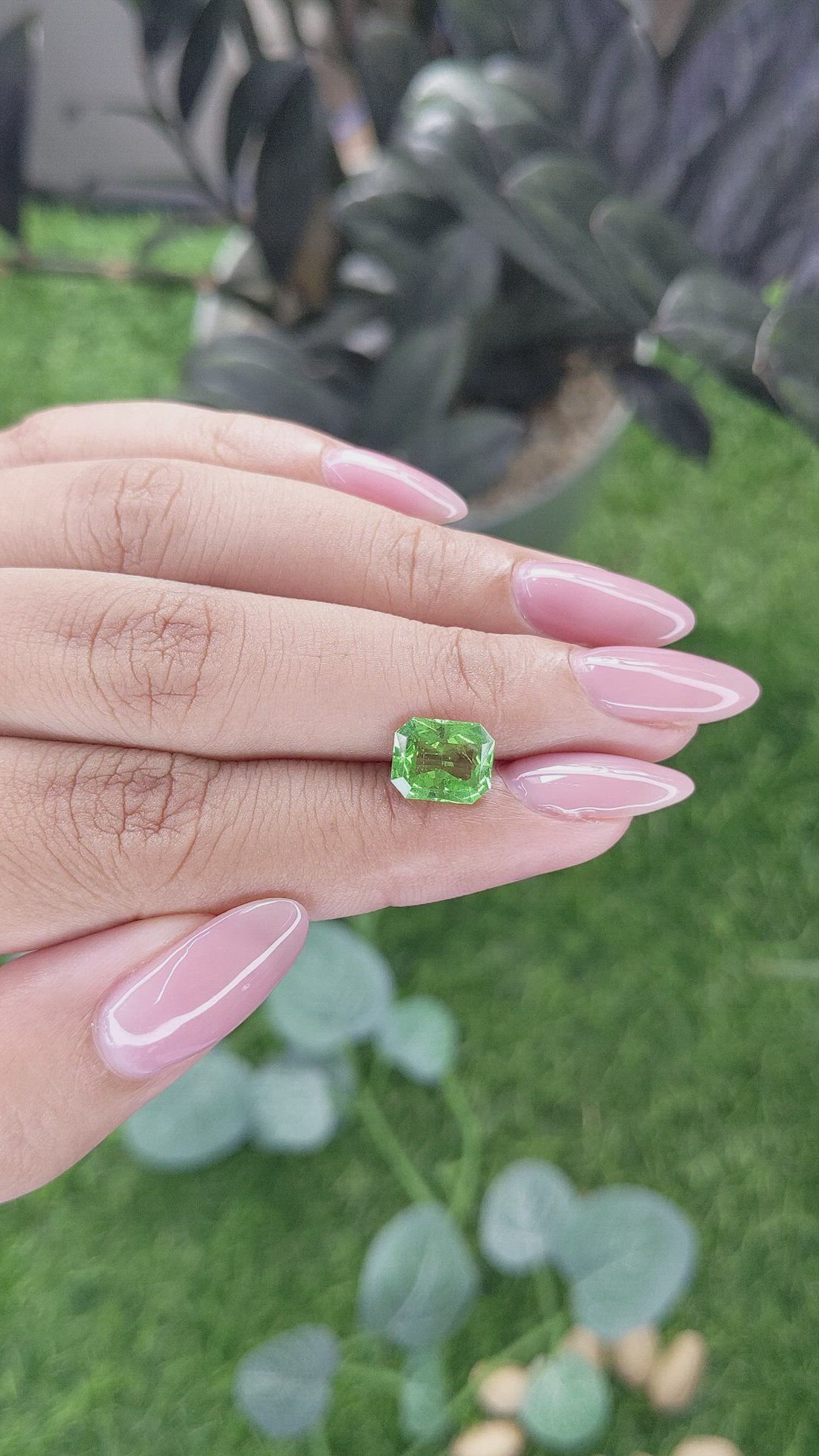 2.08 Ct. Tsavorite Garnet from Tanzania Size Video