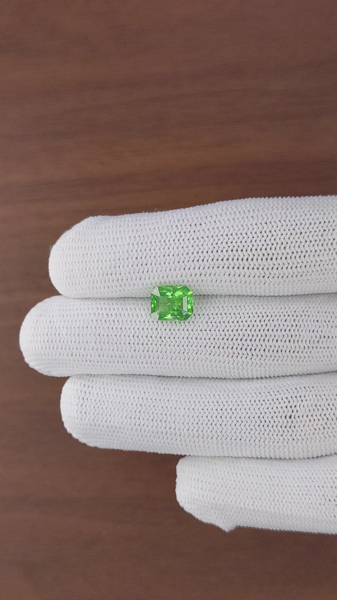 2.08 Ct. Tsavorite Garnet from Tanzania Size Video
