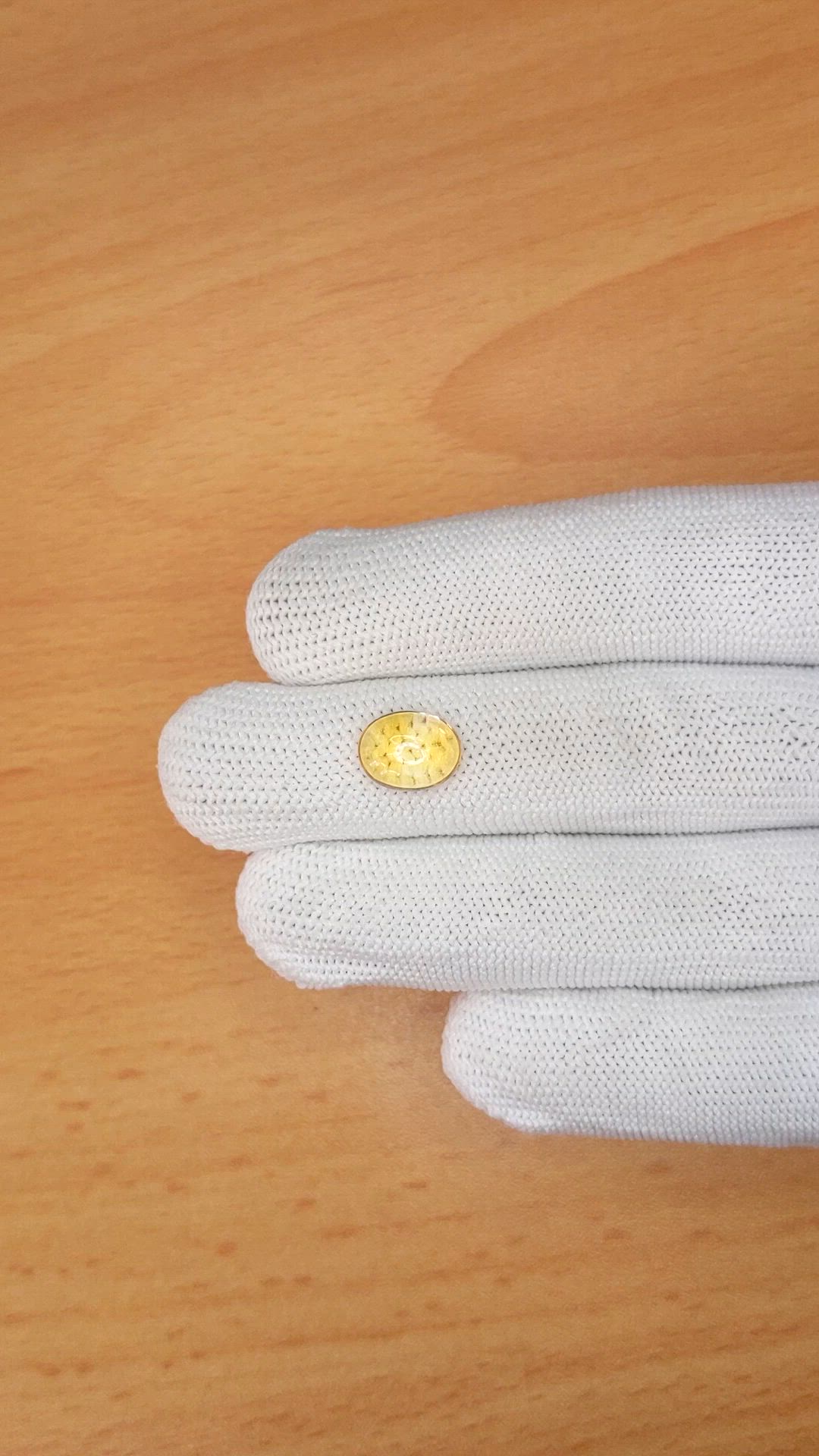 2.37 Ct. Yellow Cabochon Citrine from Ceylon (Sri Lanka) Size Video