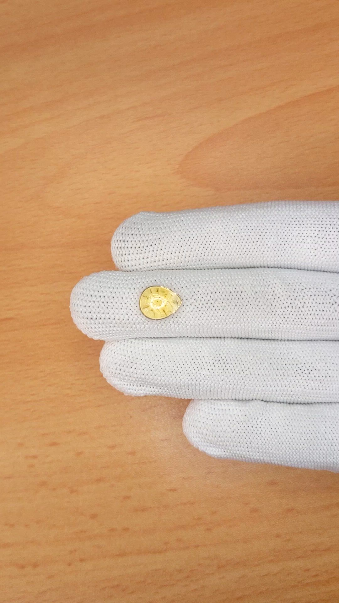 2.72 Ct. Yellow Cabochon Citrine from Ceylon (Sri Lanka) Size Video