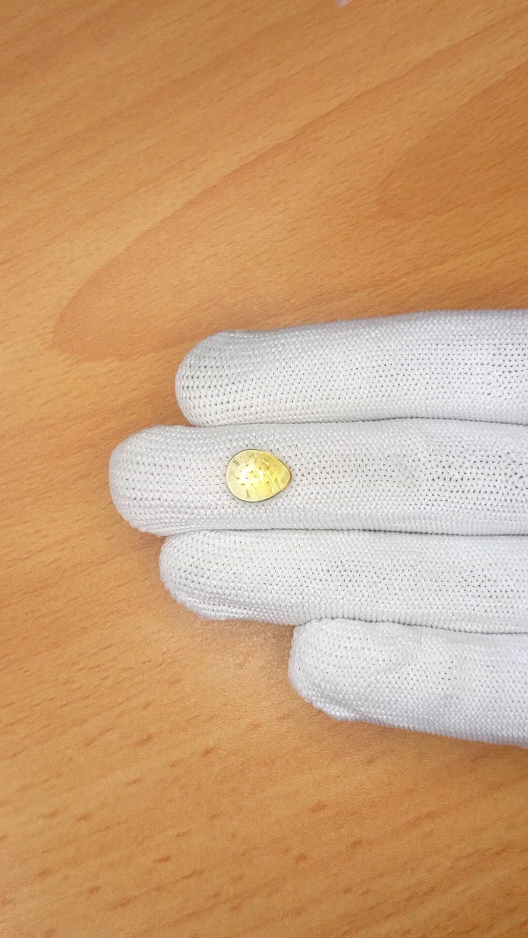 2.55 Ct. Yellow Cabochon Citrine from Ceylon (Sri Lanka) Size Video