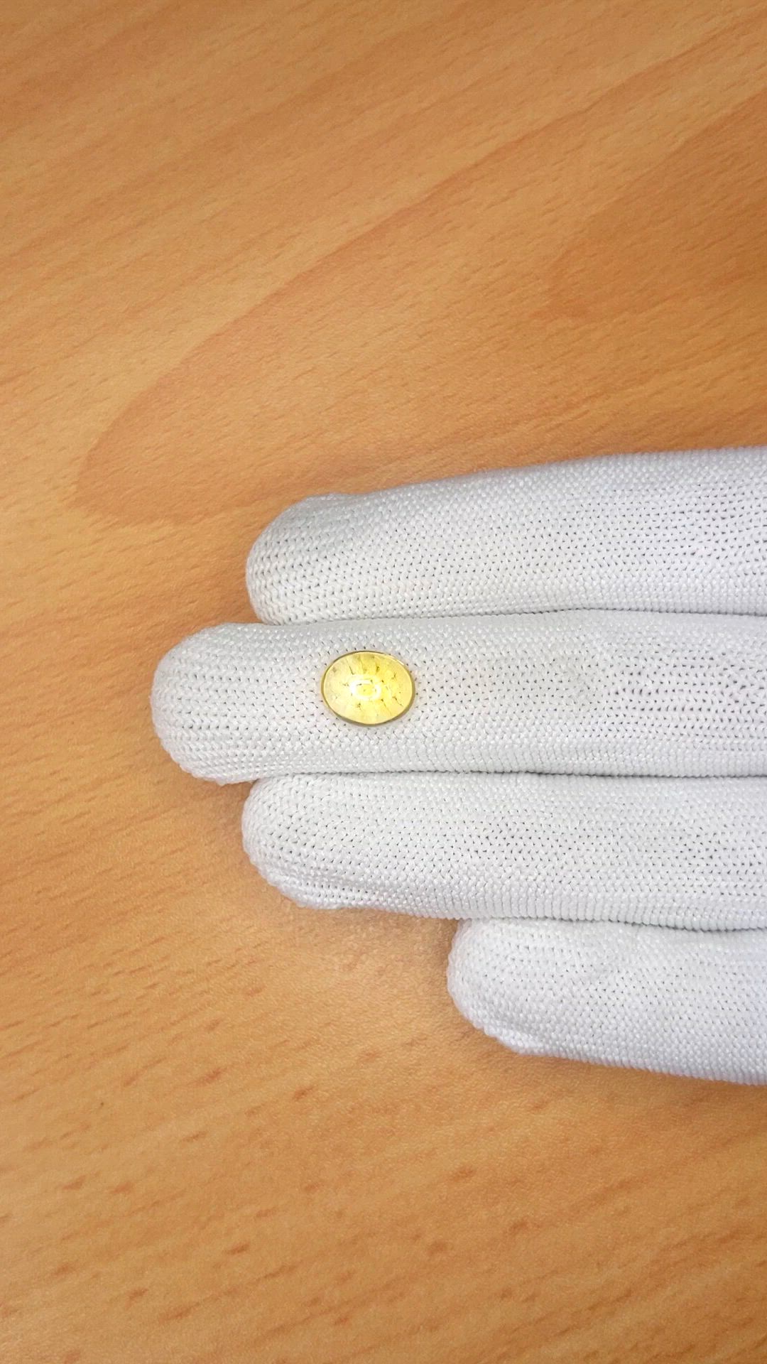 2.30 Ct. Yellow Cabochon Citrine from Ceylon (Sri Lanka) Size Video