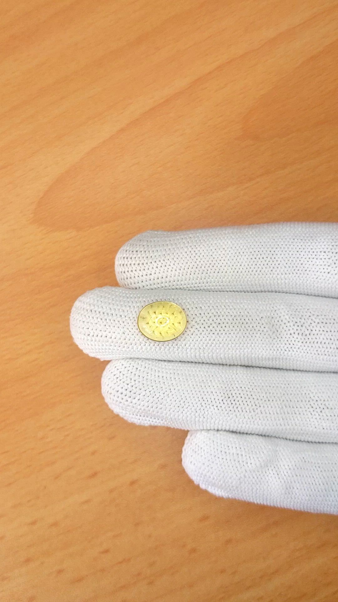 3.36 Ct. Yellow Cabochon Citrine from Ceylon (Sri Lanka) Size Video