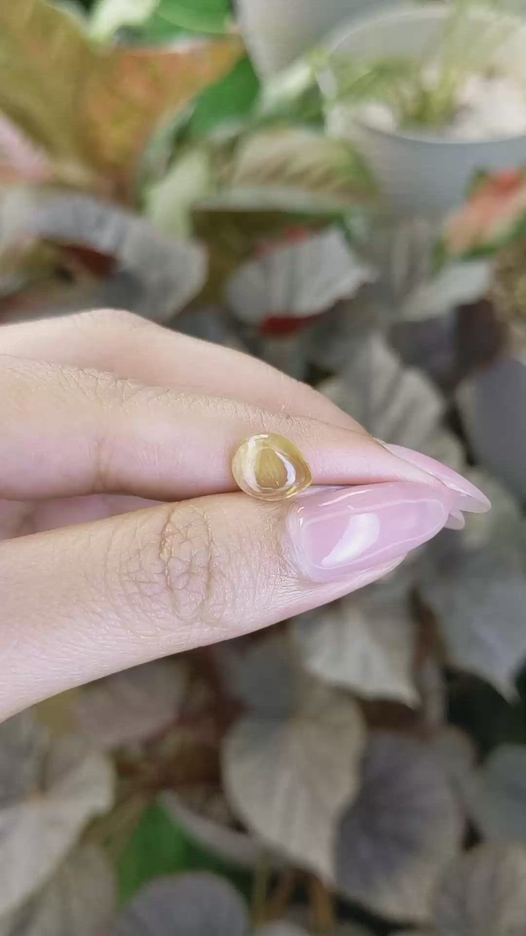 2.28 Ct. Yellow Cabochon Citrine from Ceylon (Sri Lanka) Size Video