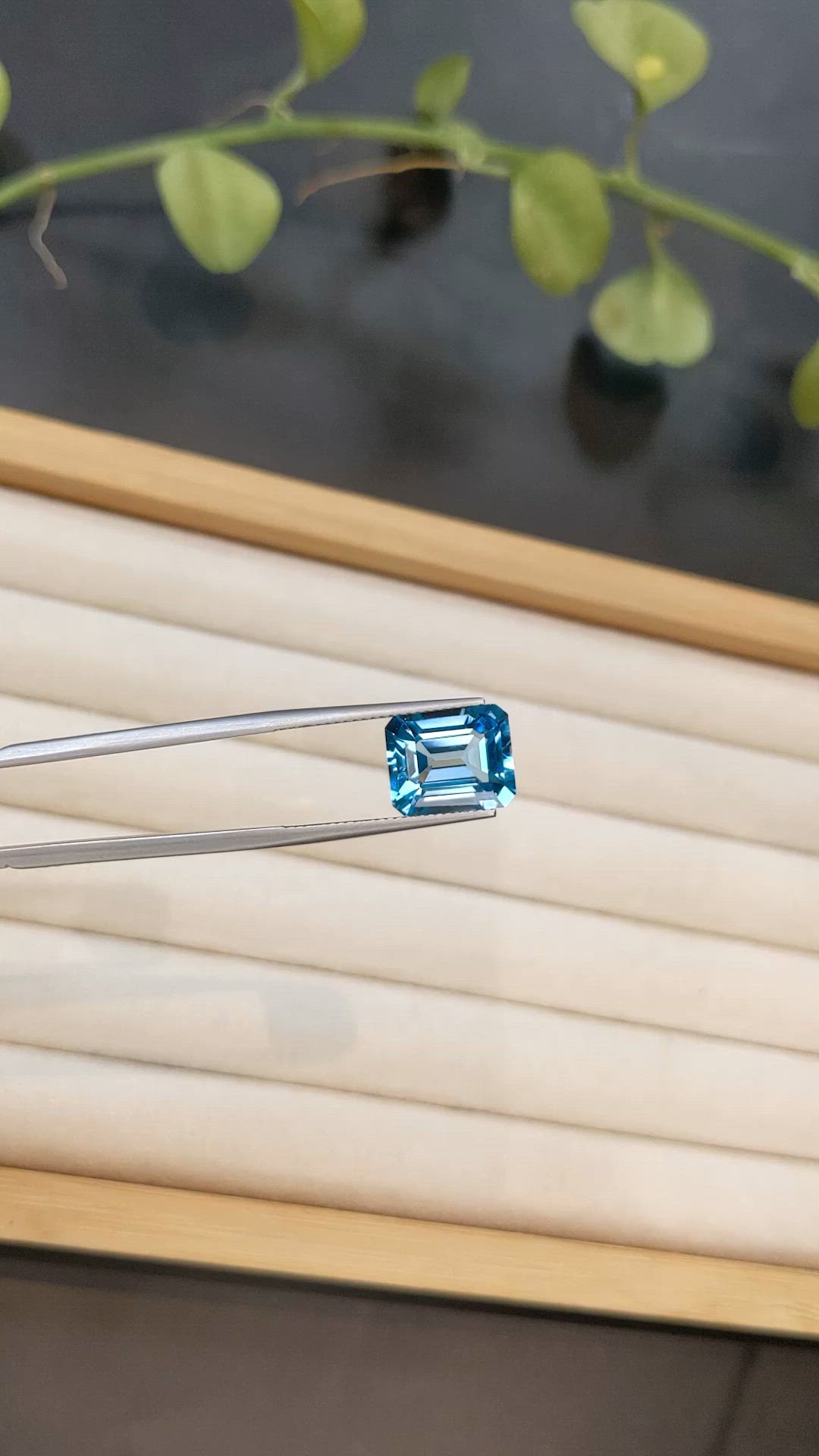 6.58 Ct. Blue Topaz from Brazil Size Video