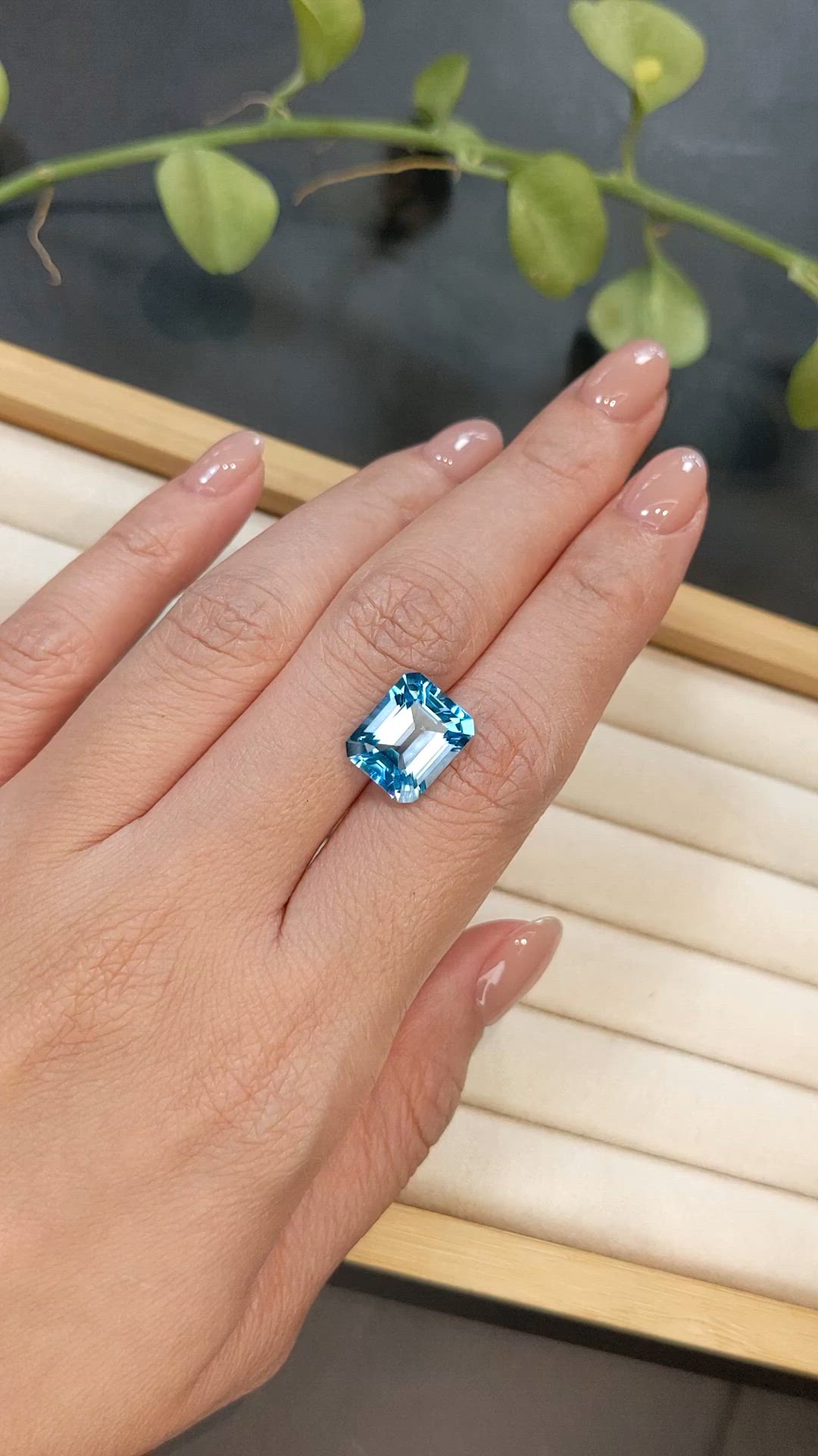 6.58 Ct. Blue Topaz from Brazil Size Video
