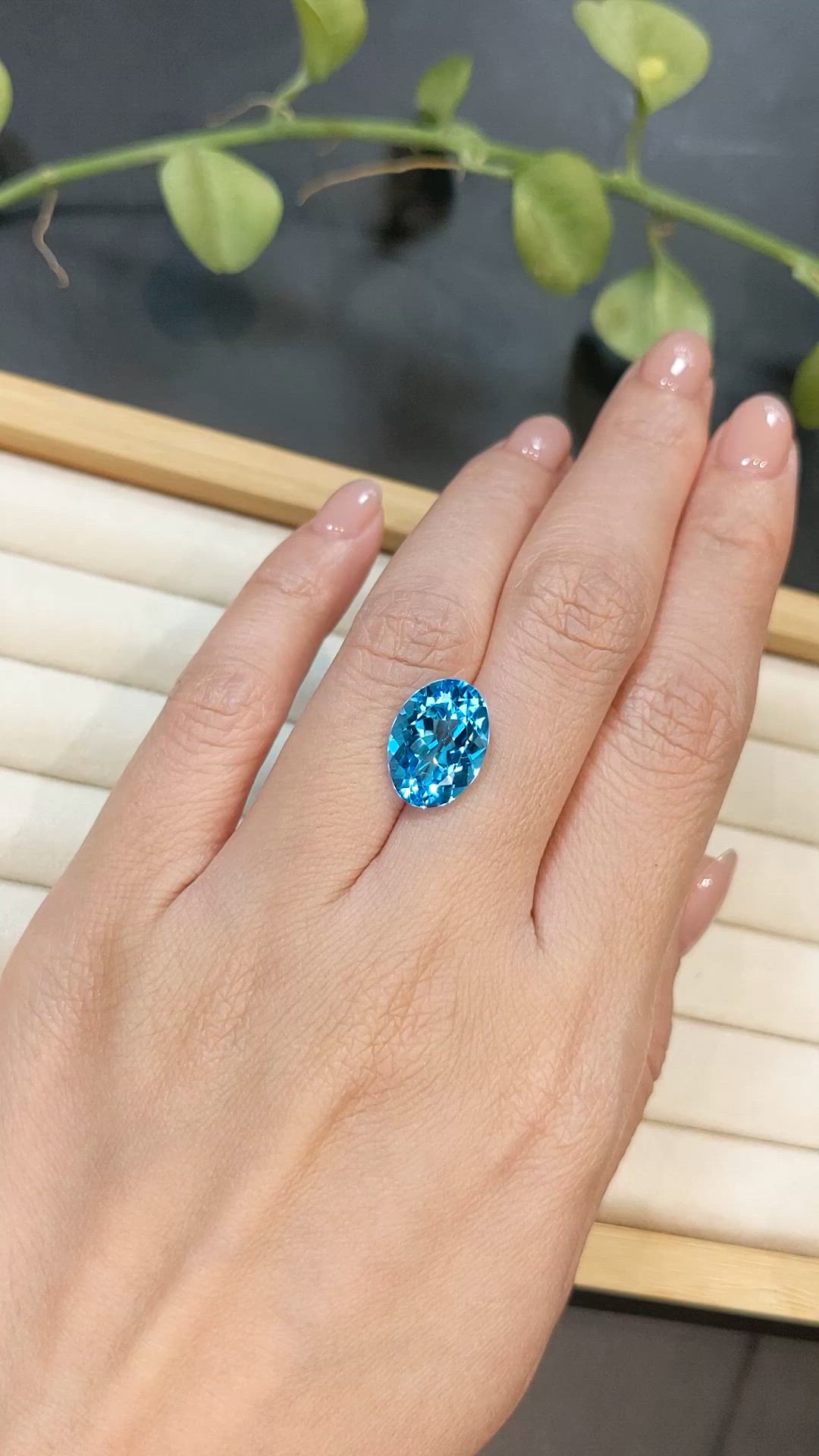6.95 Ct. Blue Topaz from Brazil Size Video