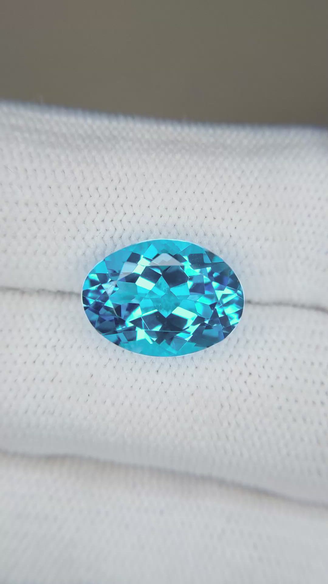 6.95 Ct. Blue Topaz from Brazil Size Video